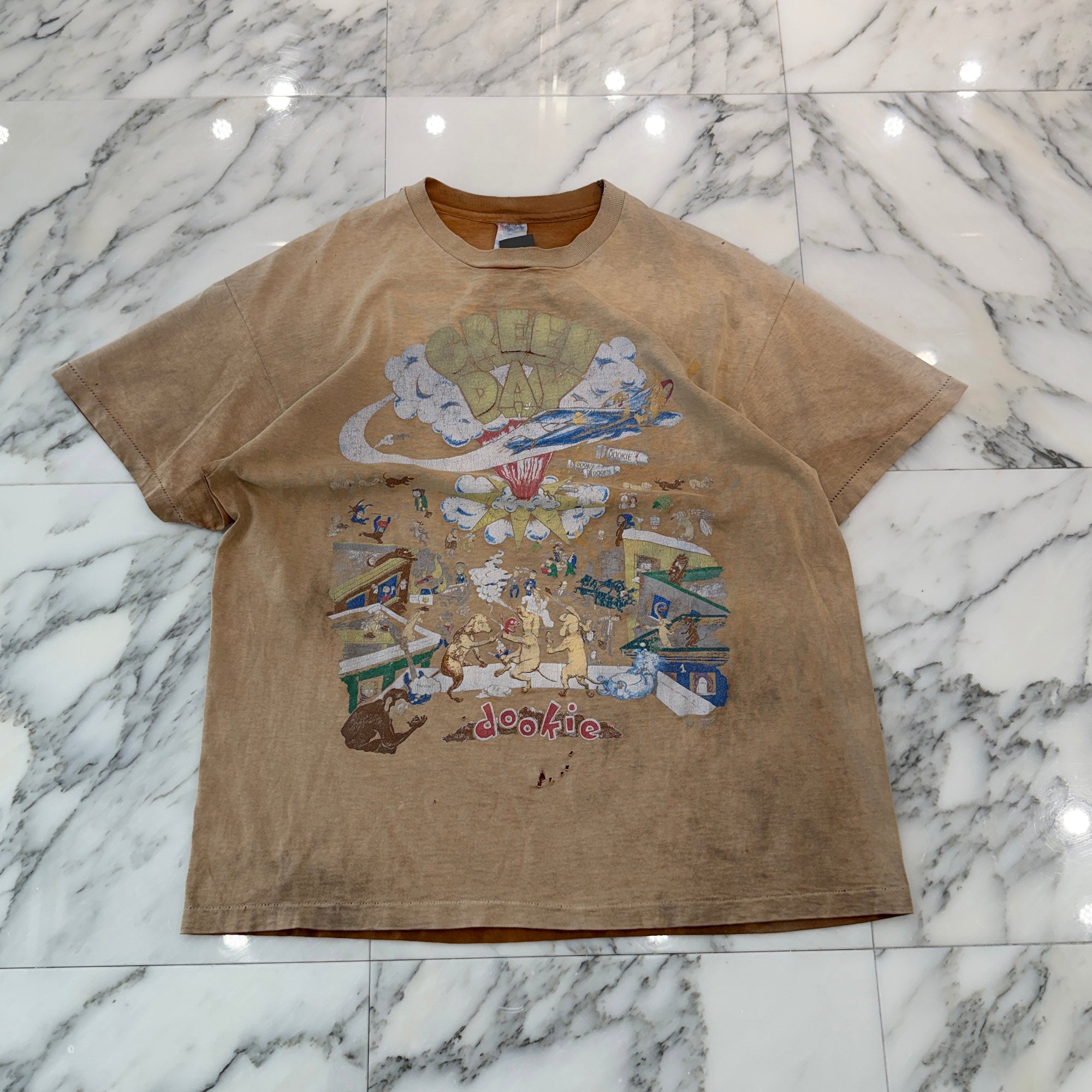 Vintage 90's Green Day "DOOKIE TOUR NINETEEN NINETY FOUR" 1994 Hanes S/S Tee Size XL ヴィンテージ 90's グリーン・デイ "ドゥーキー・ツアー・ナインティーン・ナインティ・フォー" ヘインズ社製 Tシャツ サイズXL