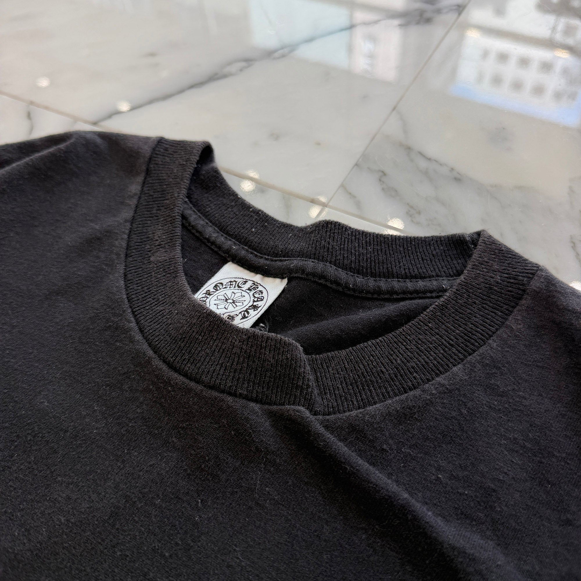 CHROME HEARTS CH Plus Scroll Red Horseshoe Tee Size L クロムハーツ CHプラス スクロール レッド ホースシュー Tシャツ サイズL