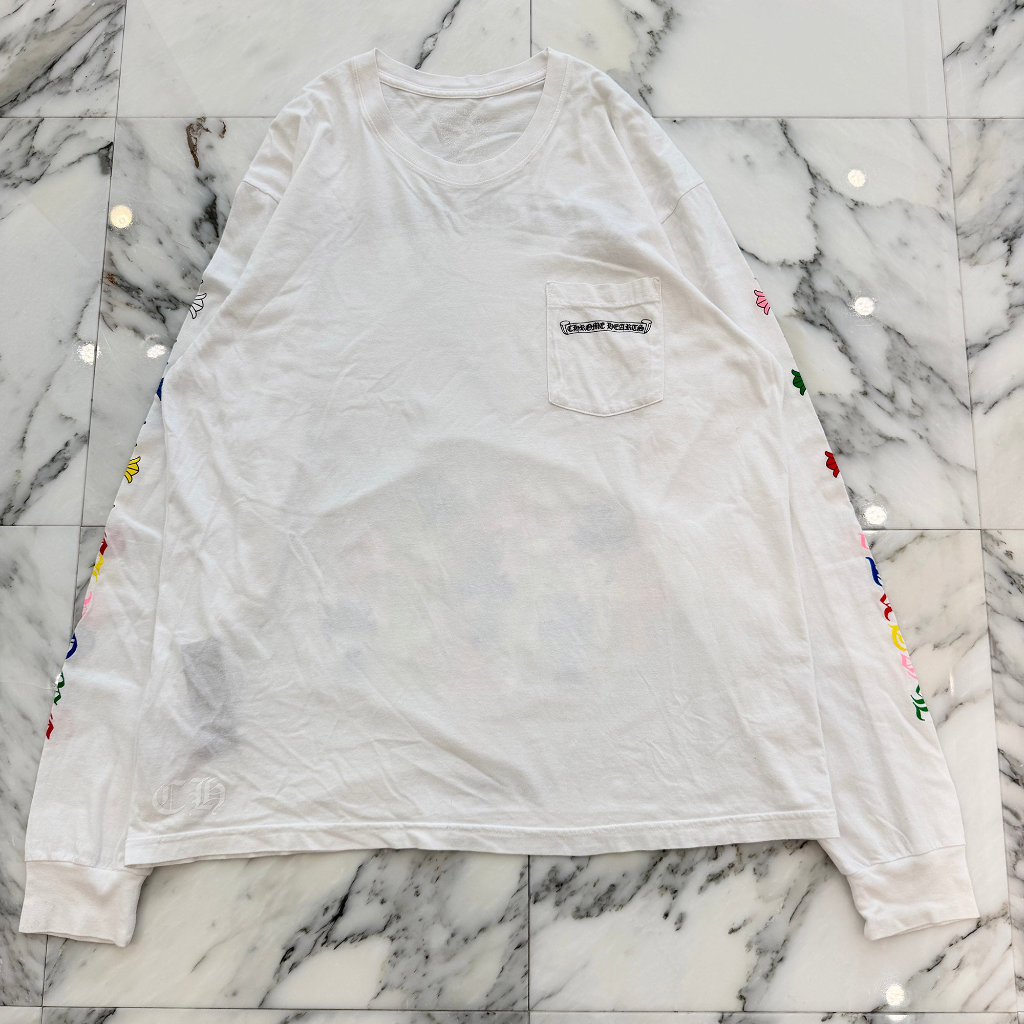 CHROME HEARTS 2021SS MLTCOL CEM CRS Long Sleeve Tee Size XL クロムハーツ マルチカラー セメタリークロス ロングスリーブTシャツ サイズXL