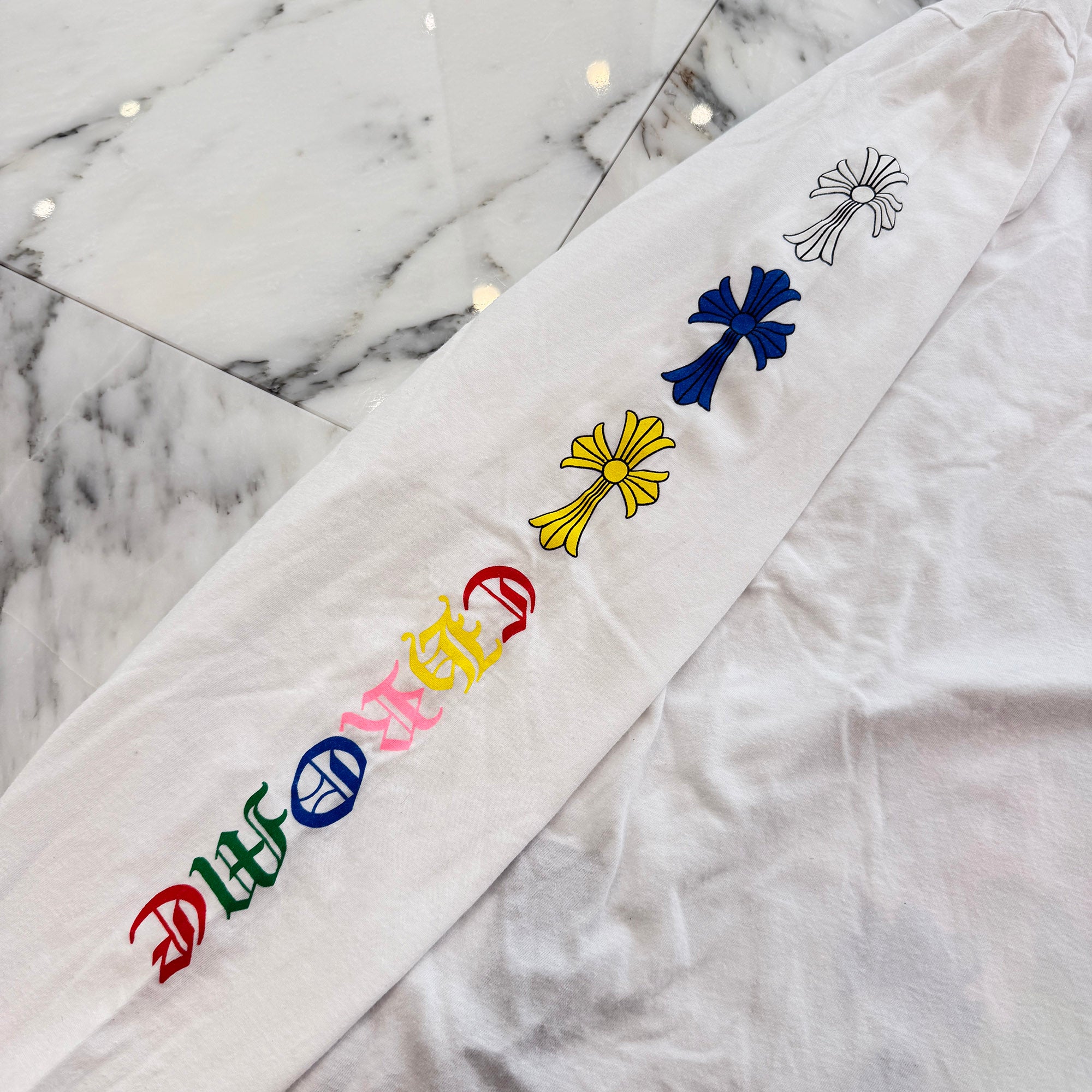 CHROME HEARTS 2021SS MLTCOL CEM CRS Long Sleeve Tee Size XL クロムハーツ マルチカラー セメタリークロス ロングスリーブTシャツ サイズXL