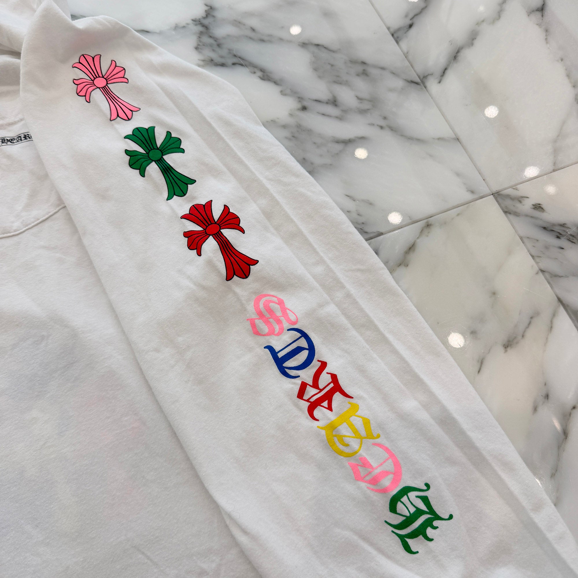 CHROME HEARTS 2021SS MLTCOL CEM CRS Long Sleeve Tee Size XL クロムハーツ マルチカラー セメタリークロス ロングスリーブTシャツ サイズXL