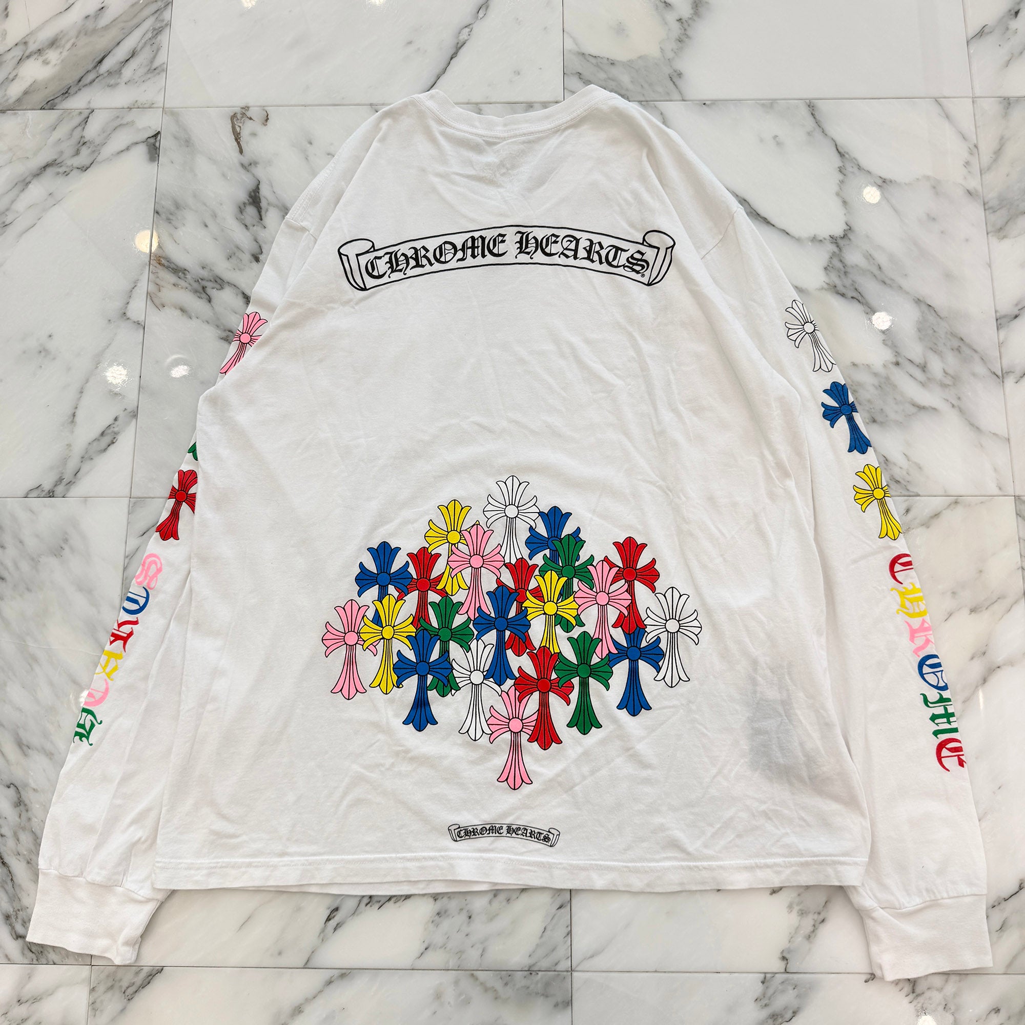 CHROME HEARTS 2021SS MLTCOL CEM CRS Long Sleeve Tee Size XL クロムハーツ マルチカラー セメタリークロス ロングスリーブTシャツ サイズXL