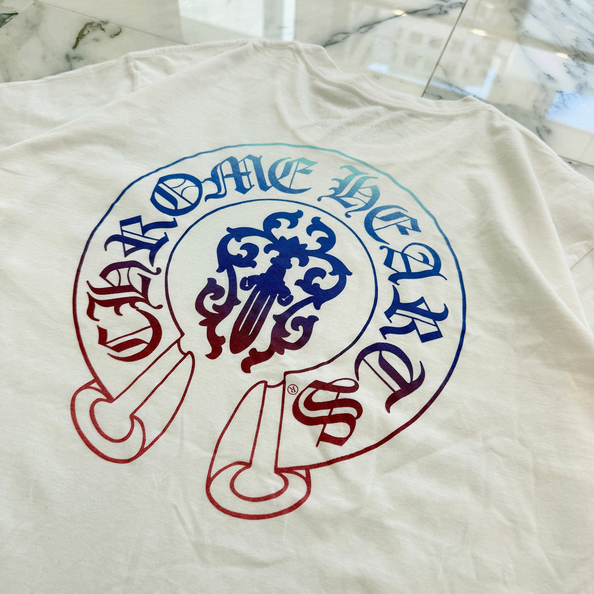 CHROME HEARTS Gradient Dagger Horseshoe Print Tee Size XL クロムハーツ グラデーション ダガー ホースシュー プリント Tシャツ サイズXL