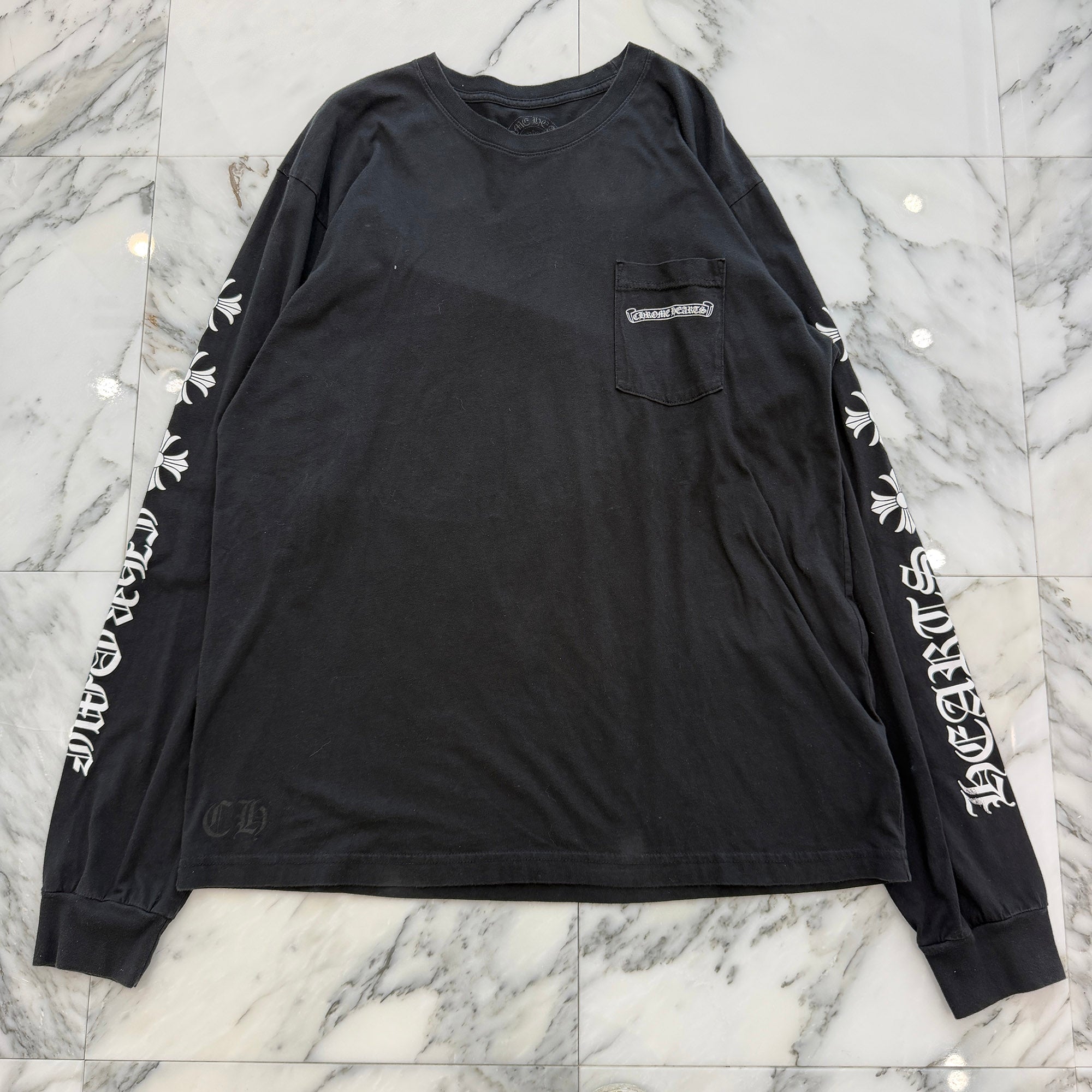 CHROME HEARTS Scroll Logo Arm CH Plus Long Sleeve Tee Size XXL クロムハーツ スクロールロゴ アーム CHプラス ロングスリーブTシャツ サイズXXL