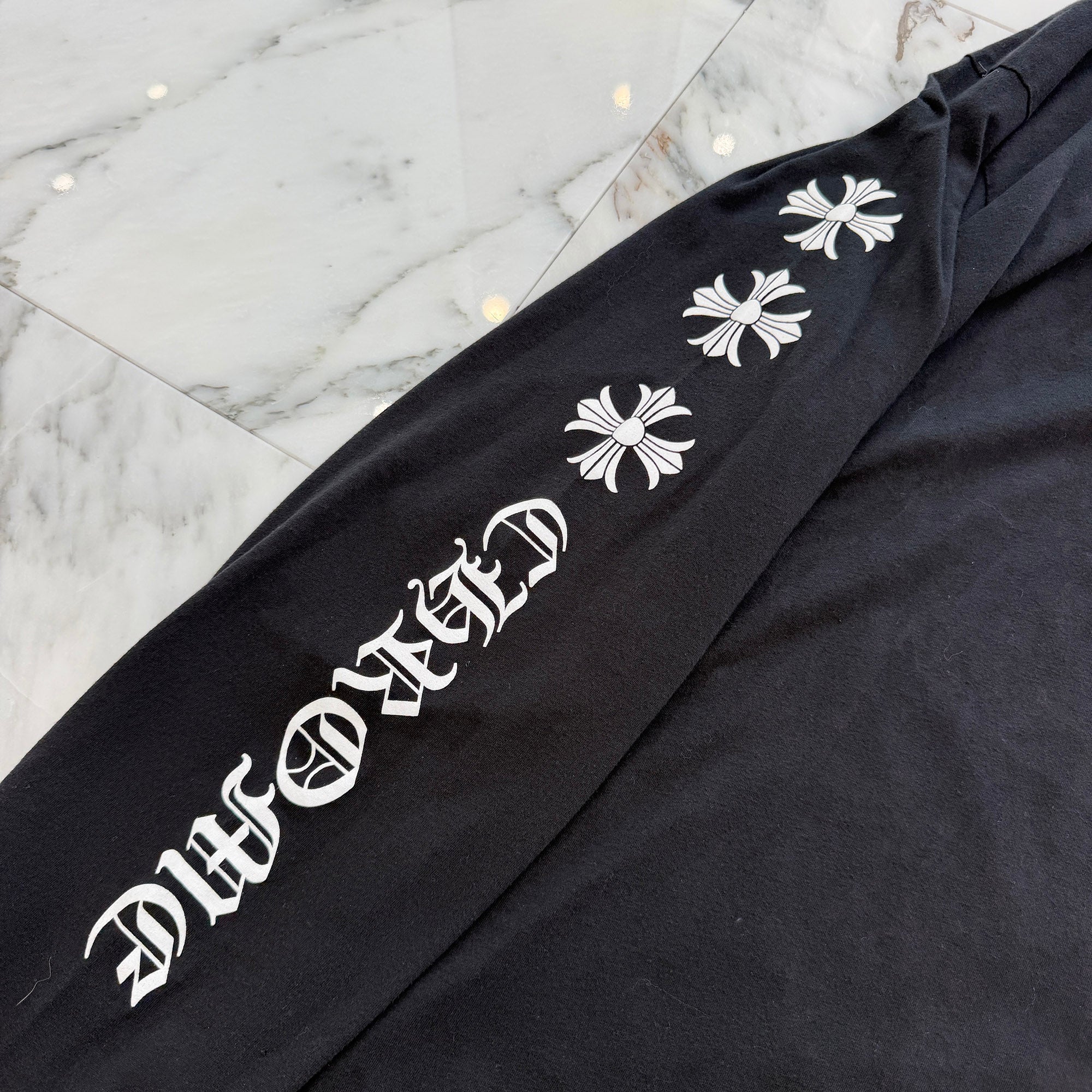 CHROME HEARTS Scroll Logo Arm CH Plus Long Sleeve Tee Size XXL クロムハーツ スクロールロゴ アーム CHプラス ロングスリーブTシャツ サイズXXL