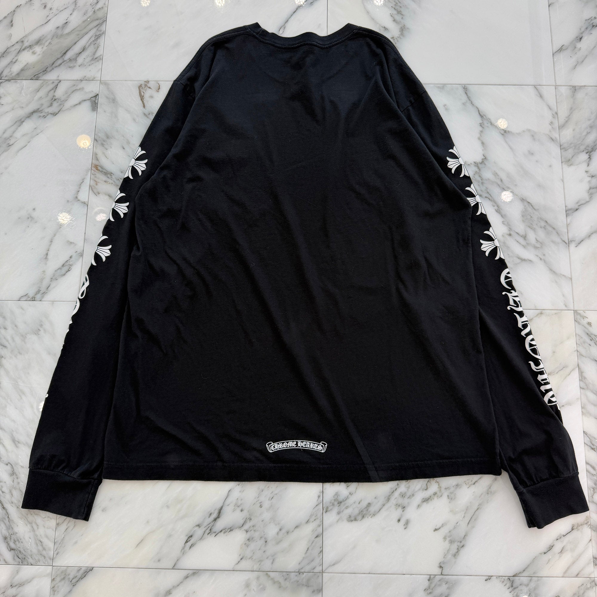 CHROME HEARTS Scroll Logo Arm CH Plus Long Sleeve Tee Size XXL クロムハーツ スクロールロゴ アーム CHプラス ロングスリーブTシャツ サイズXXL