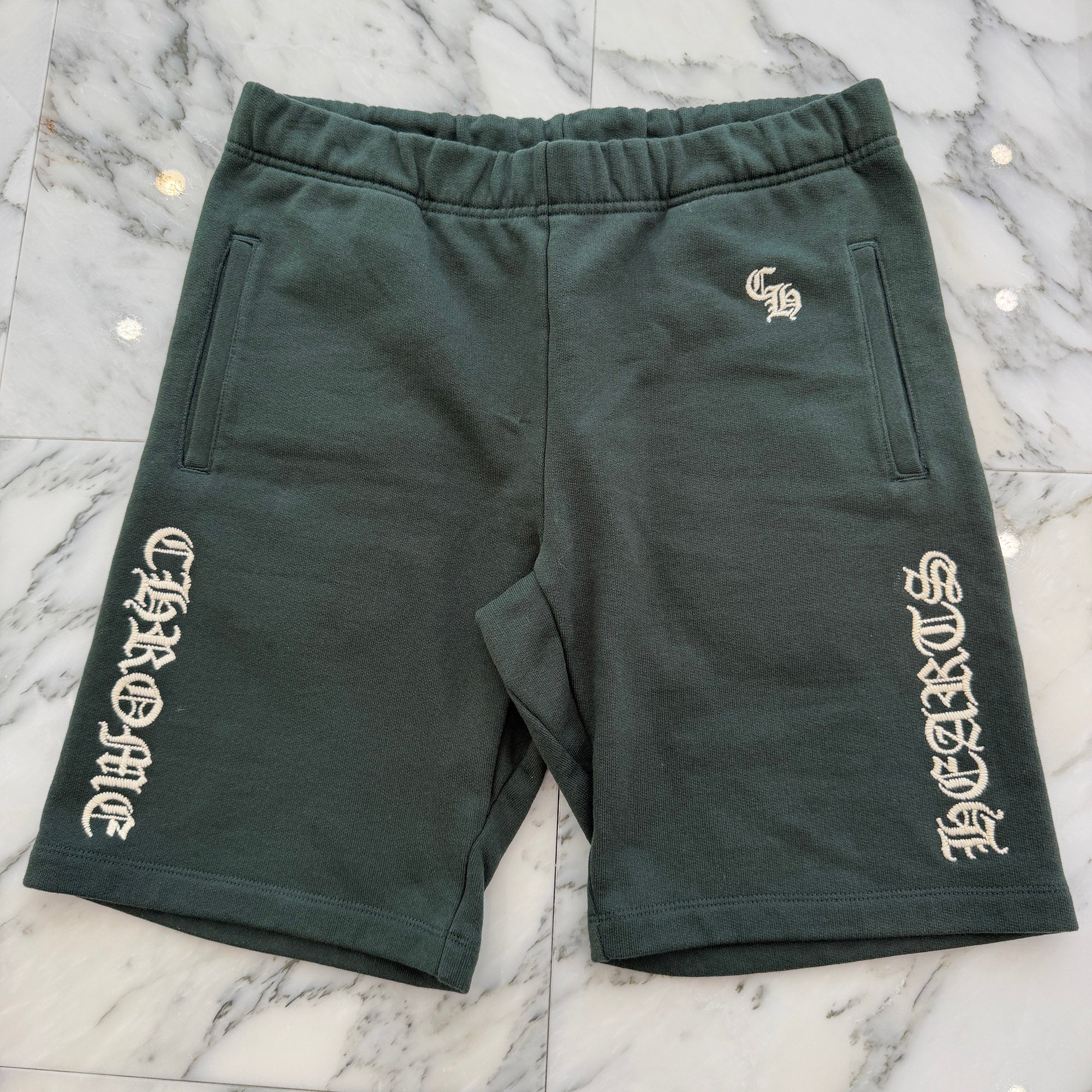 CHROME HEARTS Y NOT SLO RIDE Logo Sweat Half Pants Size L クロムハーツ ワイノット スローライド ロゴ スウェットハーフパンツ サイズL