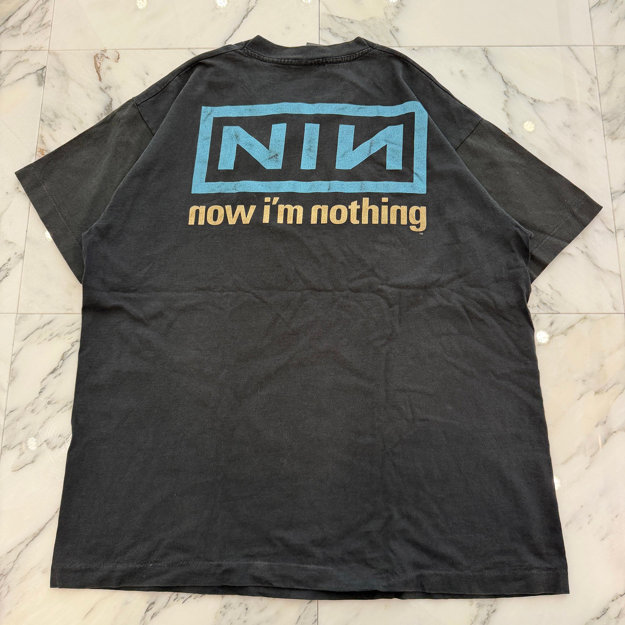 Vintage 90's NINE INCH NAILS "Now I'm Nothing" FRUIT OF THE LOOM S/S Tee Size XL ヴィンテージ 90's ナインインチネイルズ "ナウ・アイム・ナッシング" フルーツオブザルーム社製 Tシャツ サイズXL