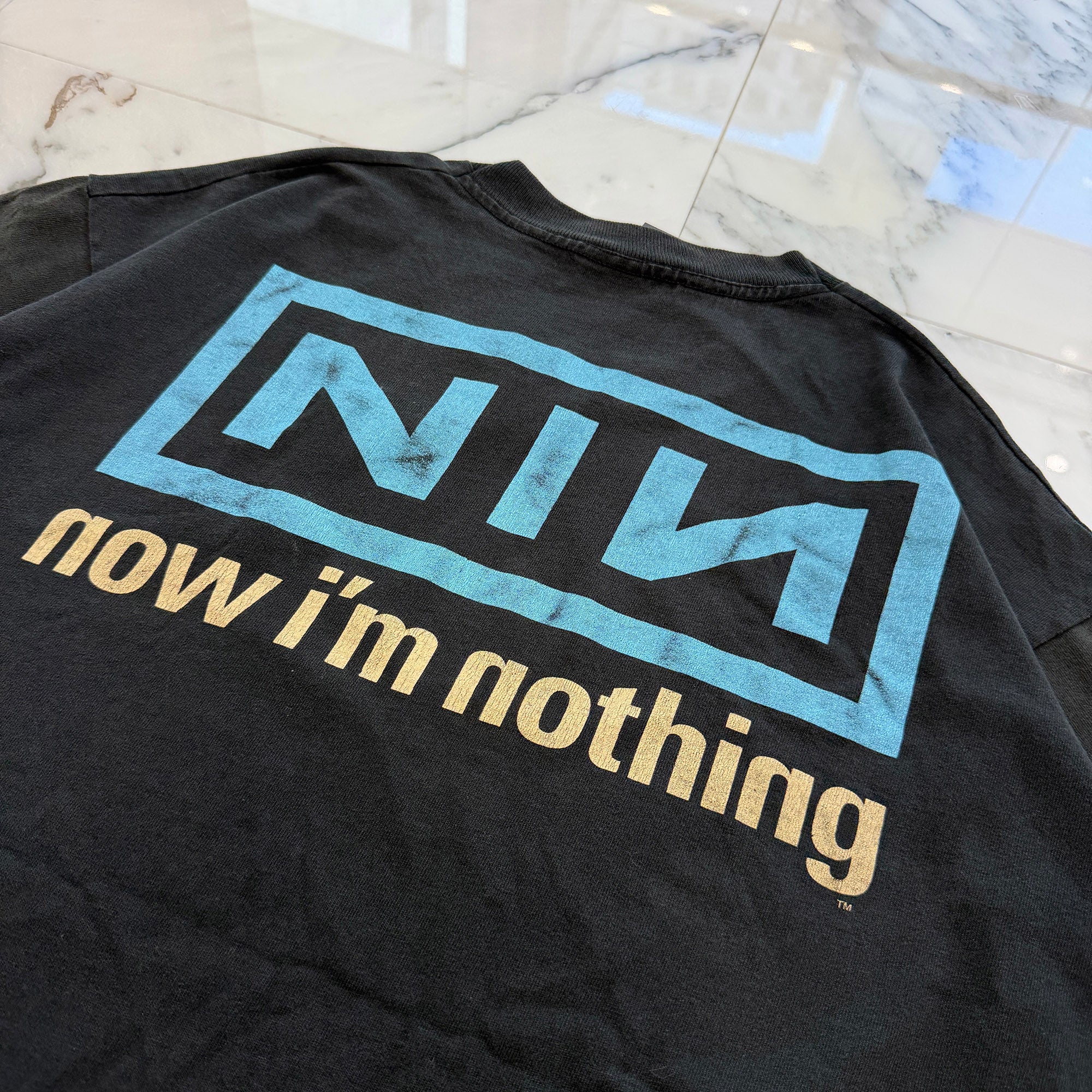 Vintage 90's NINE INCH NAILS "Now I'm Nothing" FRUIT OF THE LOOM S/S Tee Size XL ヴィンテージ 90's ナインインチネイルズ "ナウ・アイム・ナッシング" フルーツオブザルーム社製 Tシャツ サイズXL