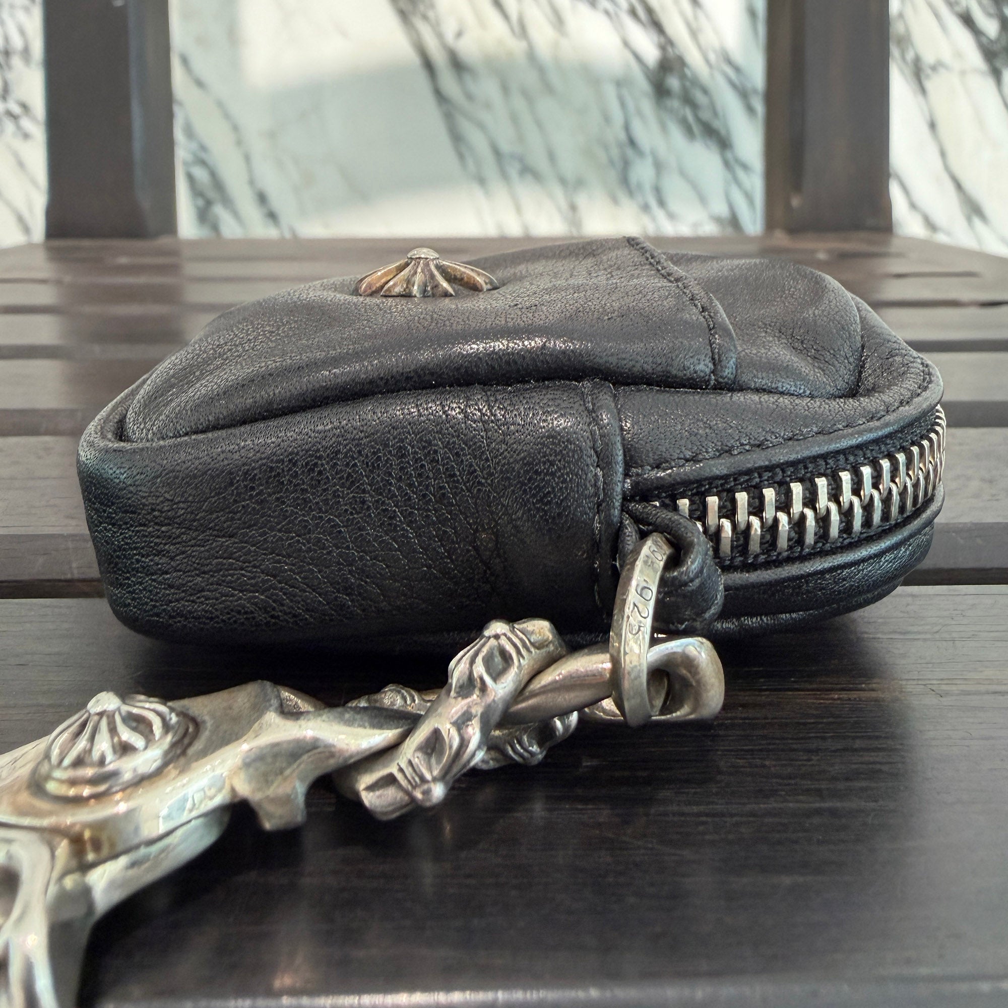 CHROME HEARTS Micro Taka Fancy Clip Leather Case クロムハーツ マイクロタカ ファンシー クリップ レザー ケース