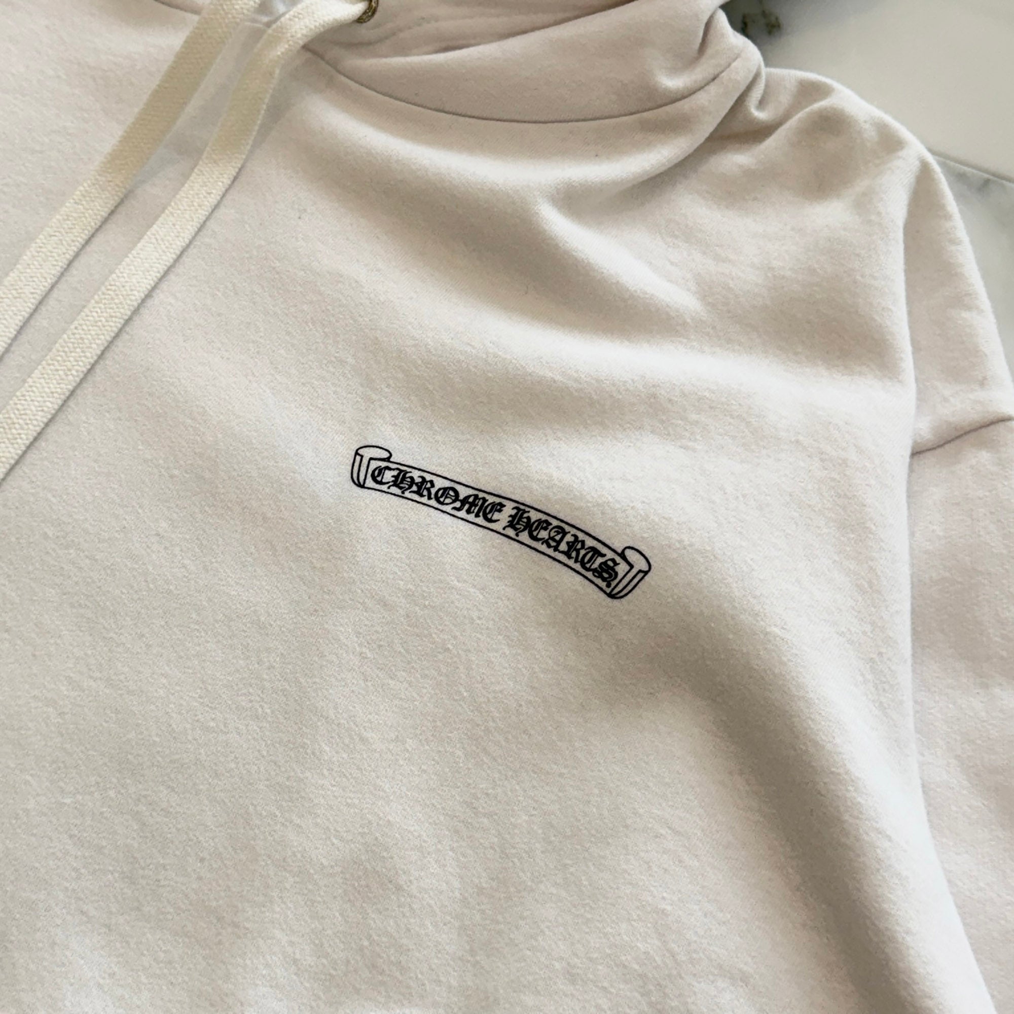 CHROME HEARTS CH Plus Yellow Cross Logo Pullover Hoodie Size XL クロムハーツ CHプラス イエロークロス ロゴ プルオーバーフーディー サイズXL