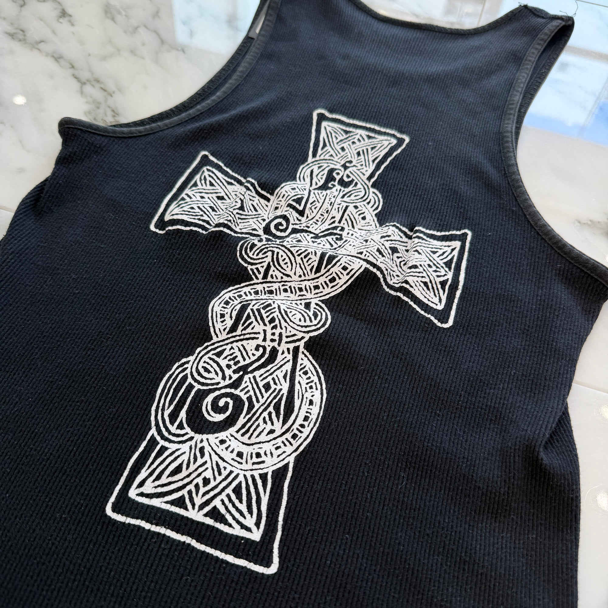 CHROME HEARTS T Bar Logo Back Celtic Cross Tank Top Size M クロムハーツ Tバーロゴ バック ケルティッククロス タンクトップ サイズM