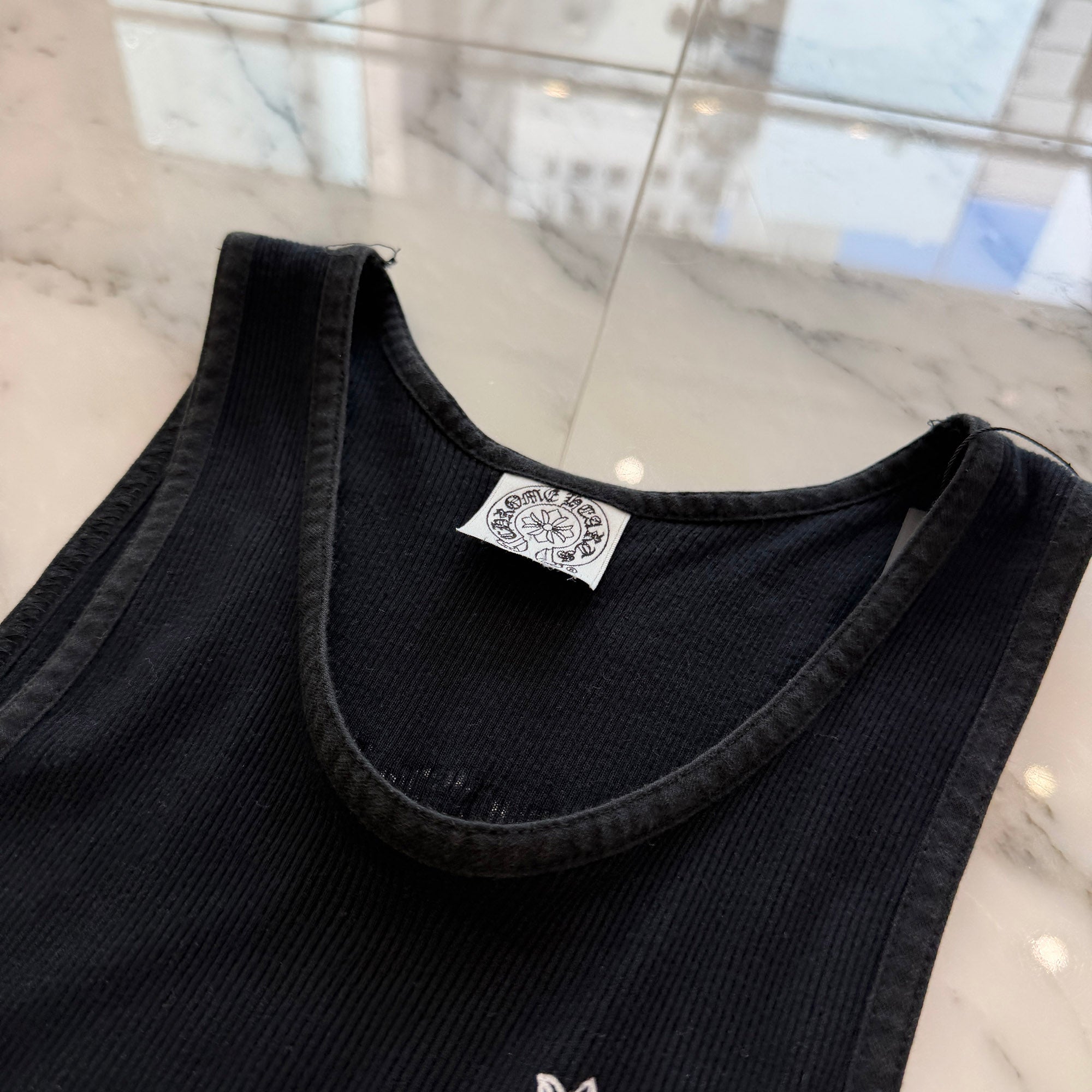 CHROME HEARTS CH Cross Side Vertical Logo Fuck You Tank Top Size M クロムハーツ CHクロス サイド ヴァーティカルロゴ ファックユー タンクトップ サイズM