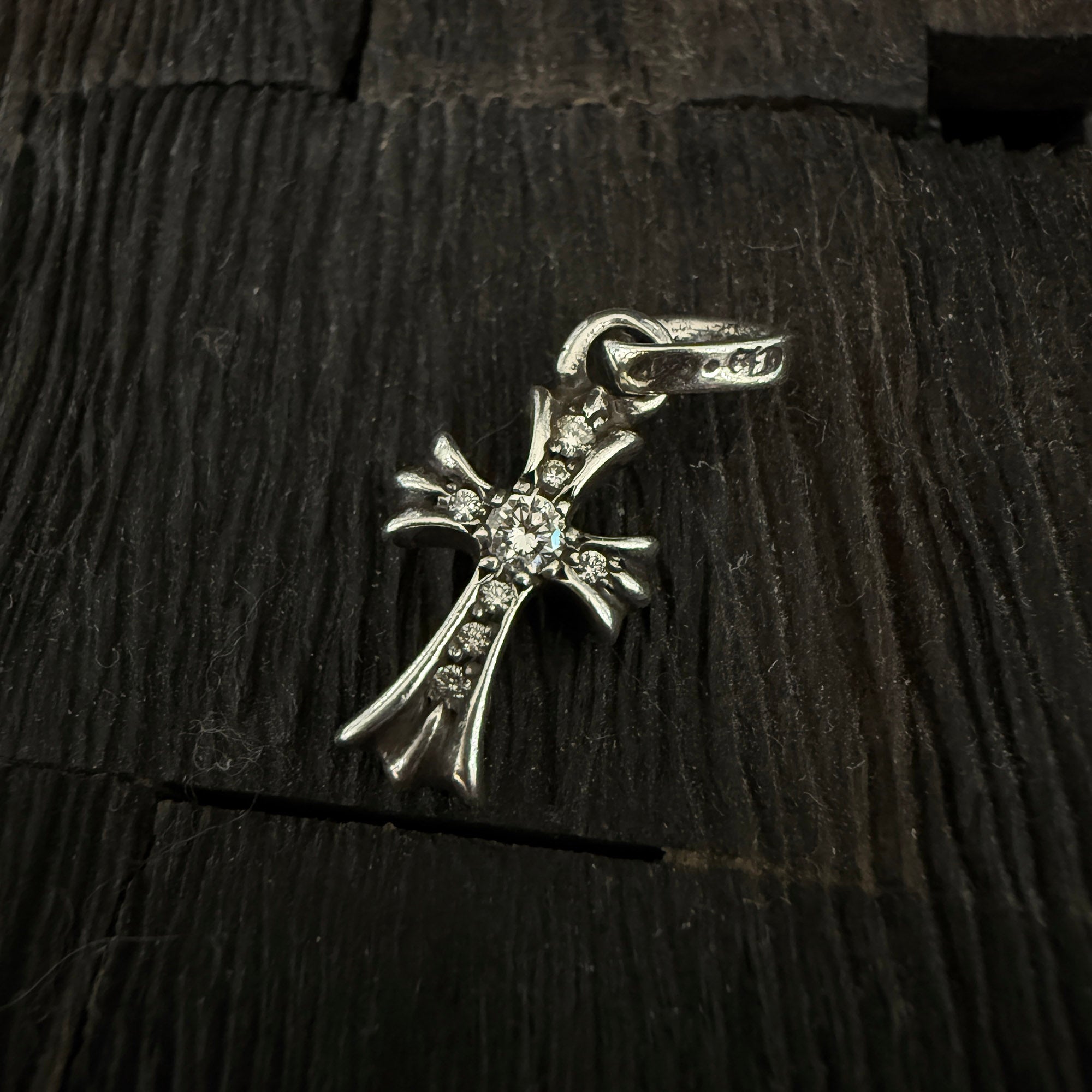 CHROME HEARTS CH Cross Baby Fat Charm Pave Diamond クロムハーツ CHクロス ベビーファット チャーム パヴェダイヤモンド