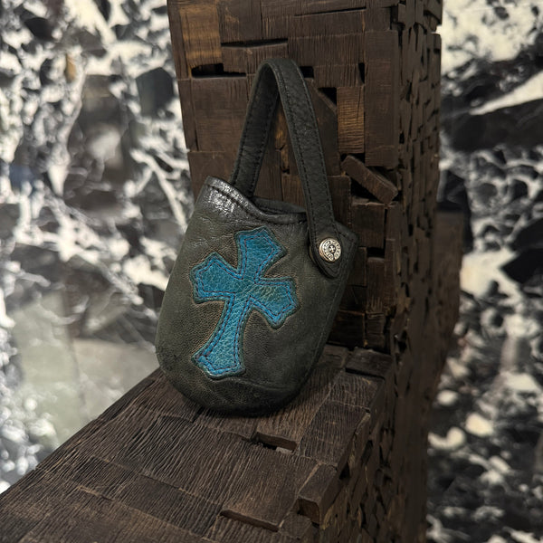 CHROME HEARTS  1 Cross Patch Earphone Leather Pouch クロムハーツ 1クロス パッチ イヤホン レザー ポーチ
