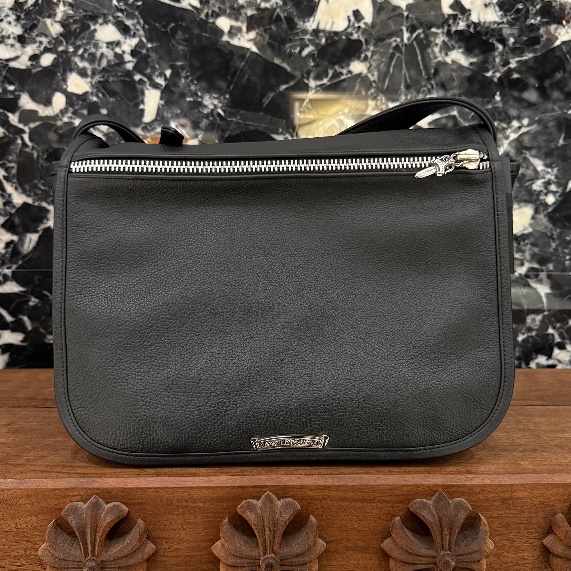 CHROME HEARTS Small Gunslinger Messenger Leather Shoulder Bag クロムハーツ スモール ガンスリンガー メッセンジャー レザー ショルダーバッグ