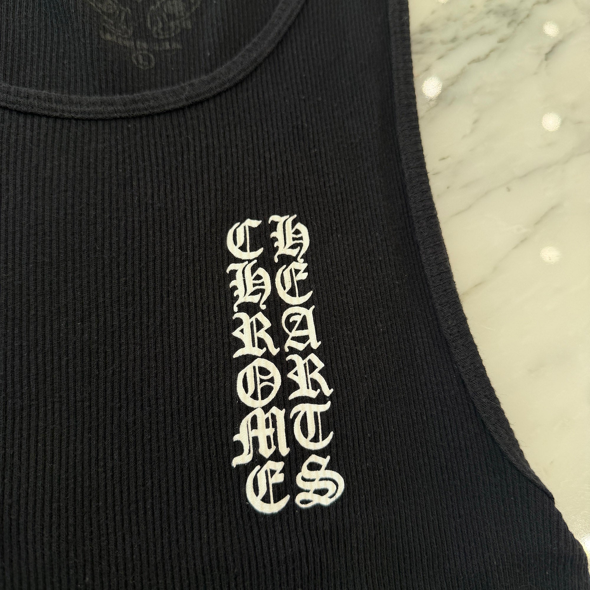 CHROME HEARTS Vertical Side Logo Tank Top Size L クロムハーツ ヴァーティカル サイドロゴ タンクトップ サイズL