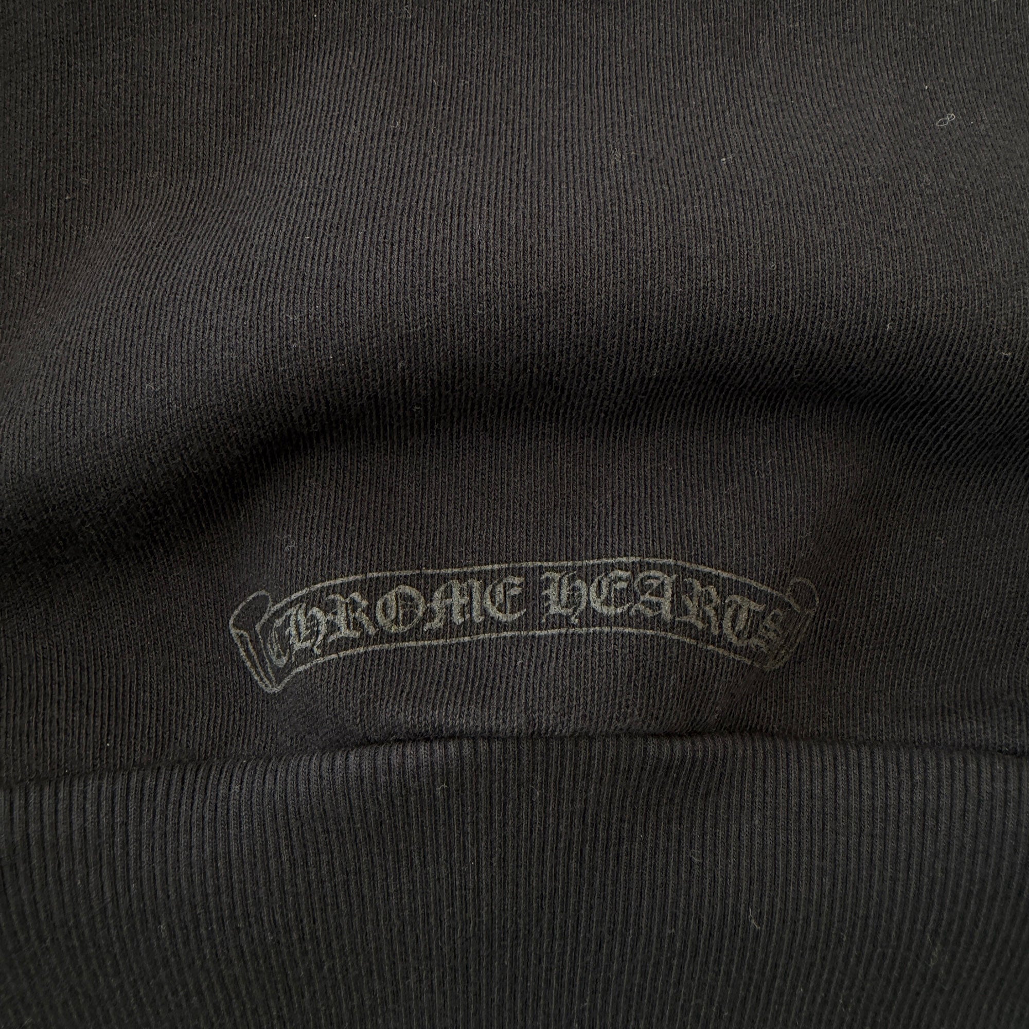 CHROME HEARTS Y NOT Cemetery Cross Flock Patch Sweat Shirt Size S クロムハーツ ワイノット セメタリークロス フロッキーパッチ スウェットシャツ サイズS