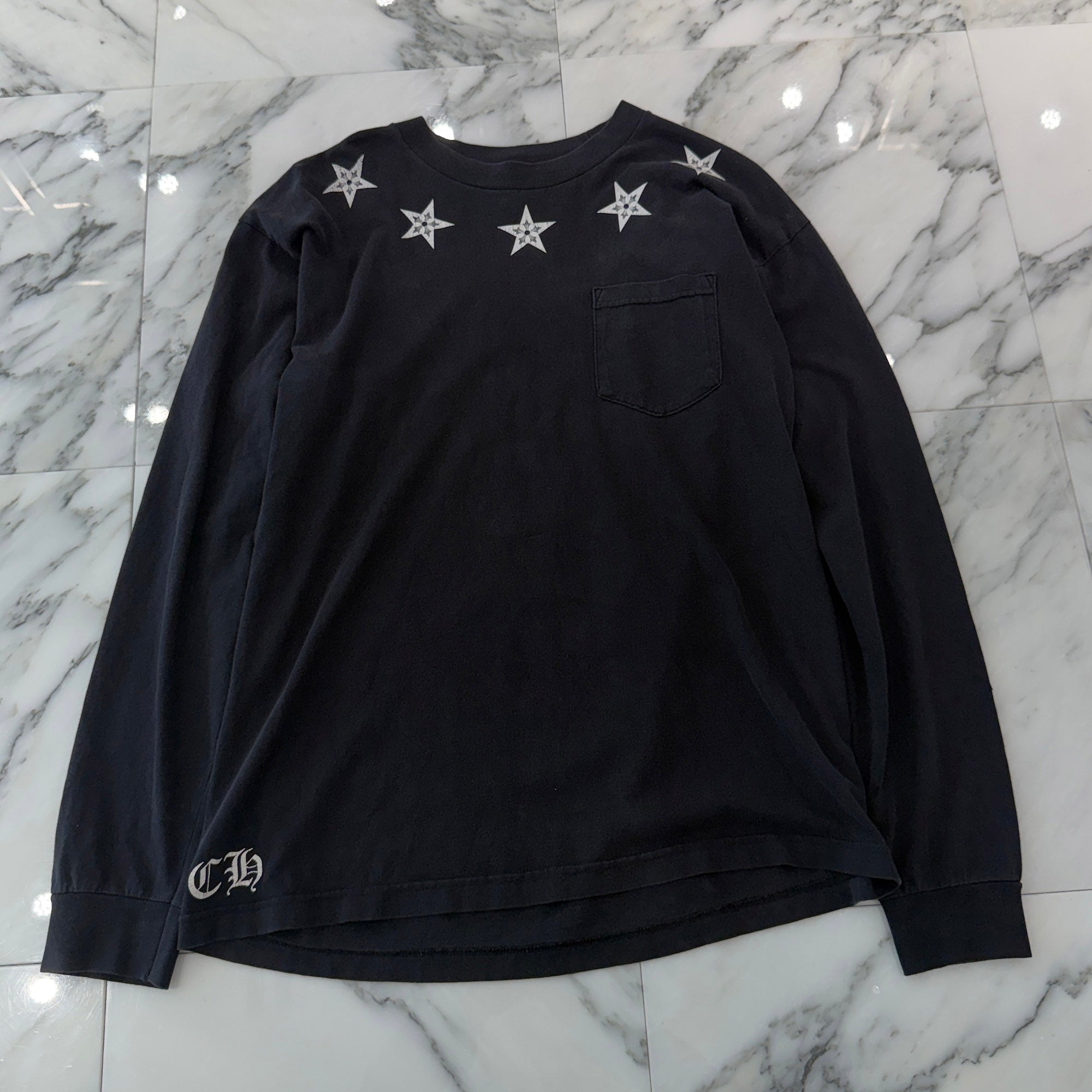 CHROME HEARTS Made In Hollywood CH Star Long Sleeve Tee Size L クロムハーツ メイドインハリウッド CHスター ロングスリーブTシャツ サイズL