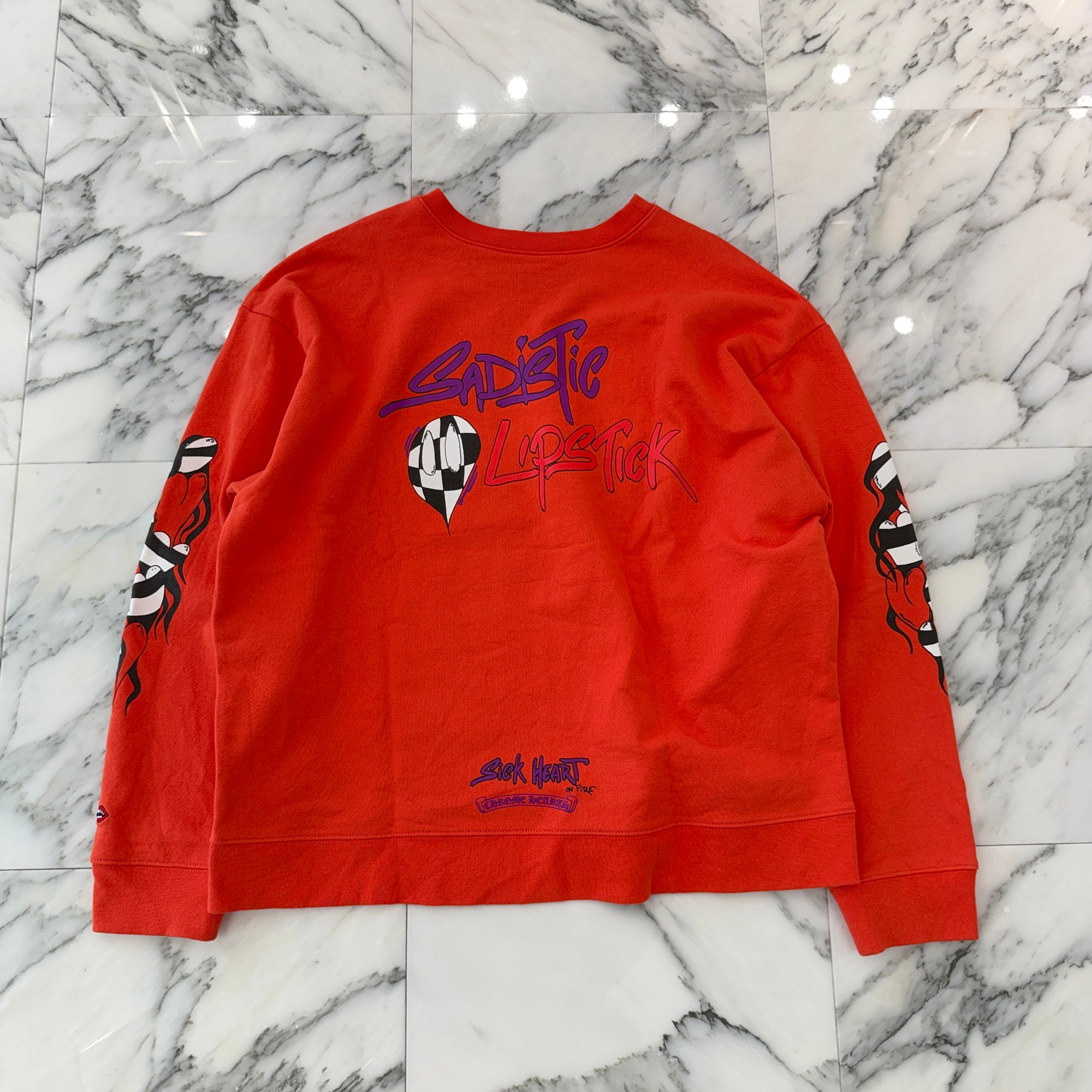 CHROME HEARTS × MATTY BOY 2023SS Sadistic Lipstick Sweatshirt Size XXL クロムハーツ×マッティボーイ サディスティックリップスティック クルーネックスウェットシャツ サイズ XXL