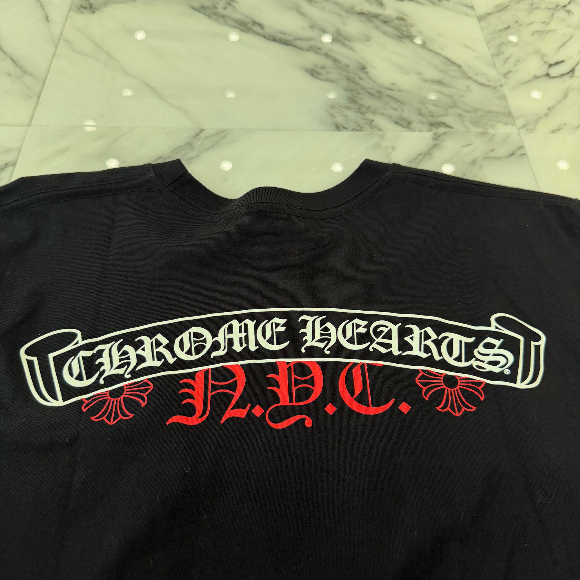 CHROME HEARTS New York Limited Back Scroll Tee Size M クロムハーツ ニューヨーク限定 バックスクロール Tシャツ サイズM