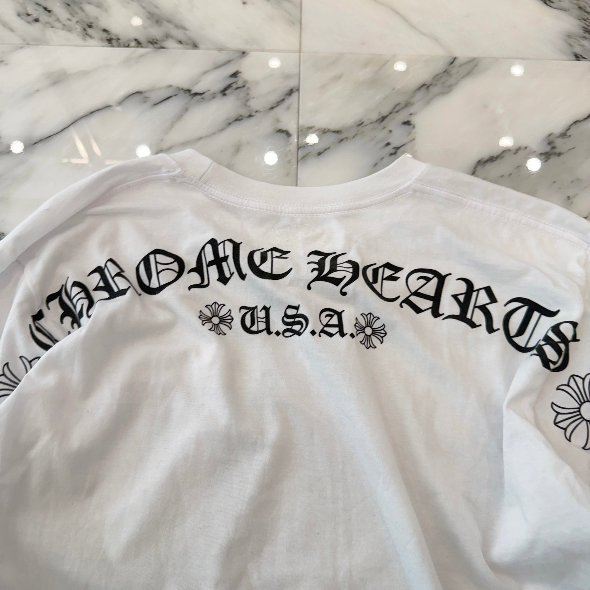 CHROME HEARTS Back Arch Logo USA Long Sleeve Tee Size M クロムハーツ バックアーチロゴ USA ロングスリーブTシャツ サイズM