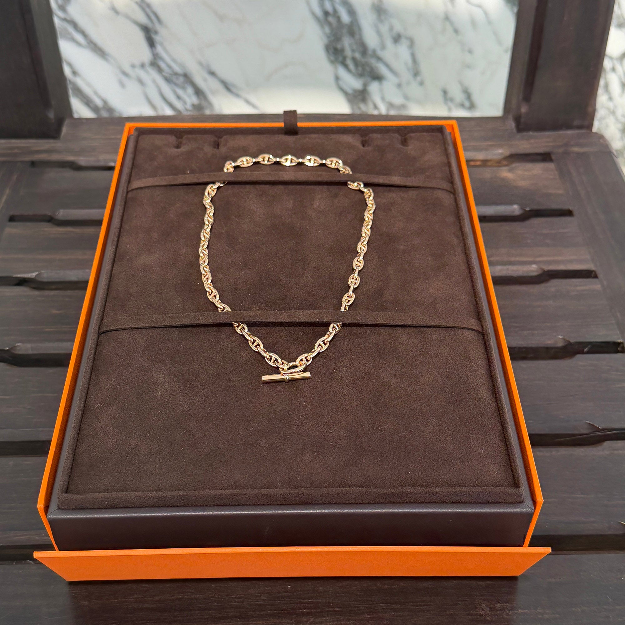 HERMES Au750 PG Chaine d’Ancre Necklace TPM エルメス Au750 PG シェーヌダンクル ネックレス TPM