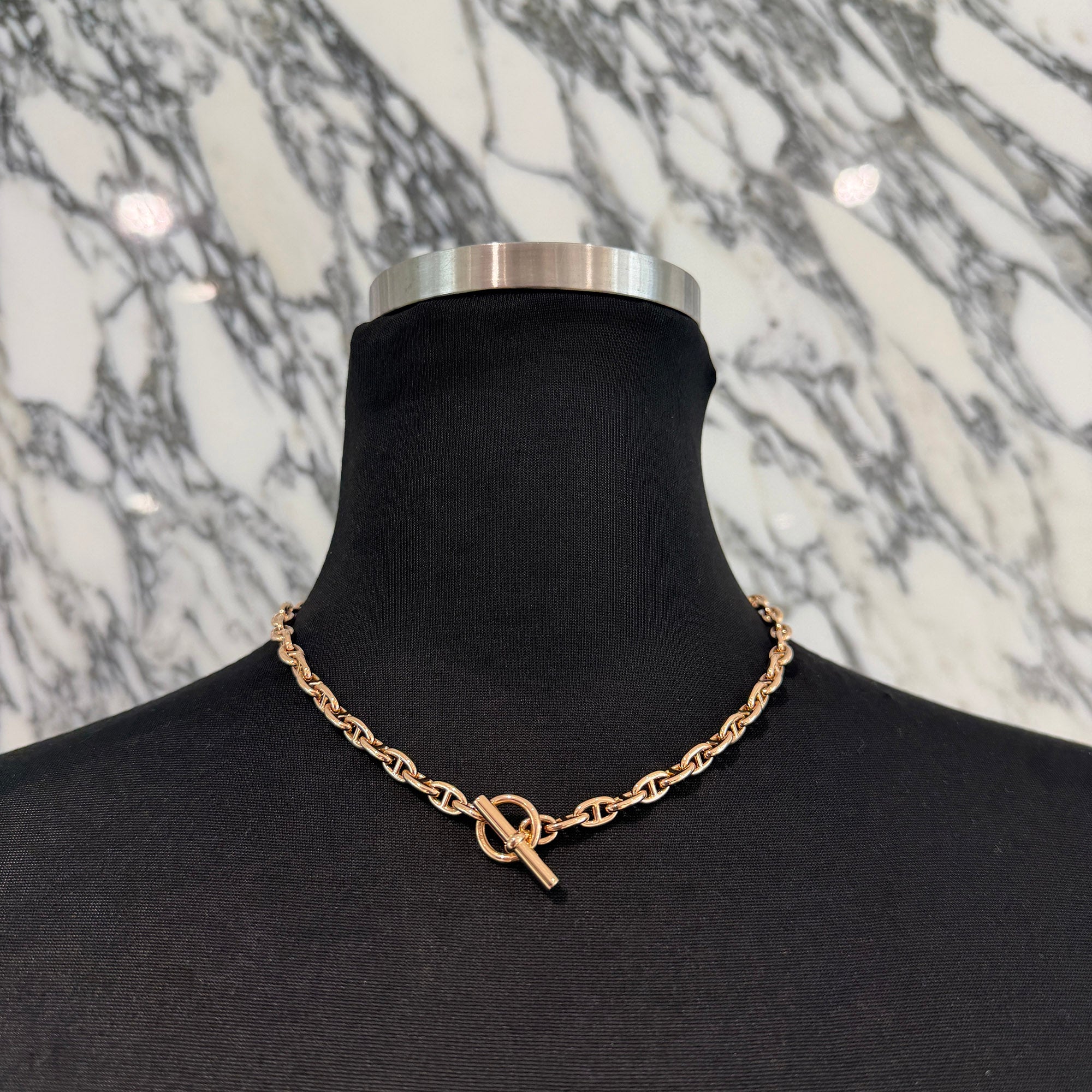 HERMES Au750 PG Chaine d’Ancre Necklace TPM エルメス Au750 PG シェーヌダンクル ネックレス TPM