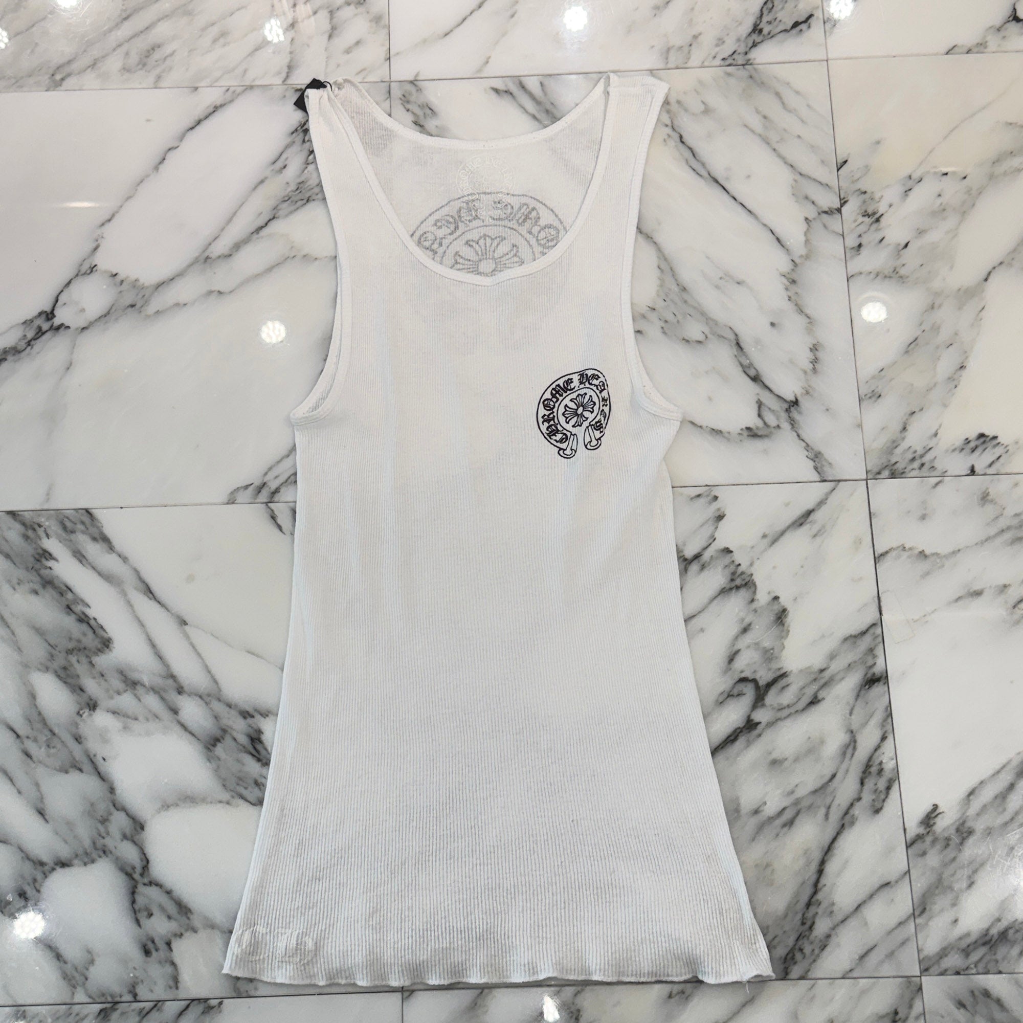 CHROME HEARTS Horseshoe Rib Tank Top Size L クロムハーツ ホースシュー リブ タンクトップ サイズL