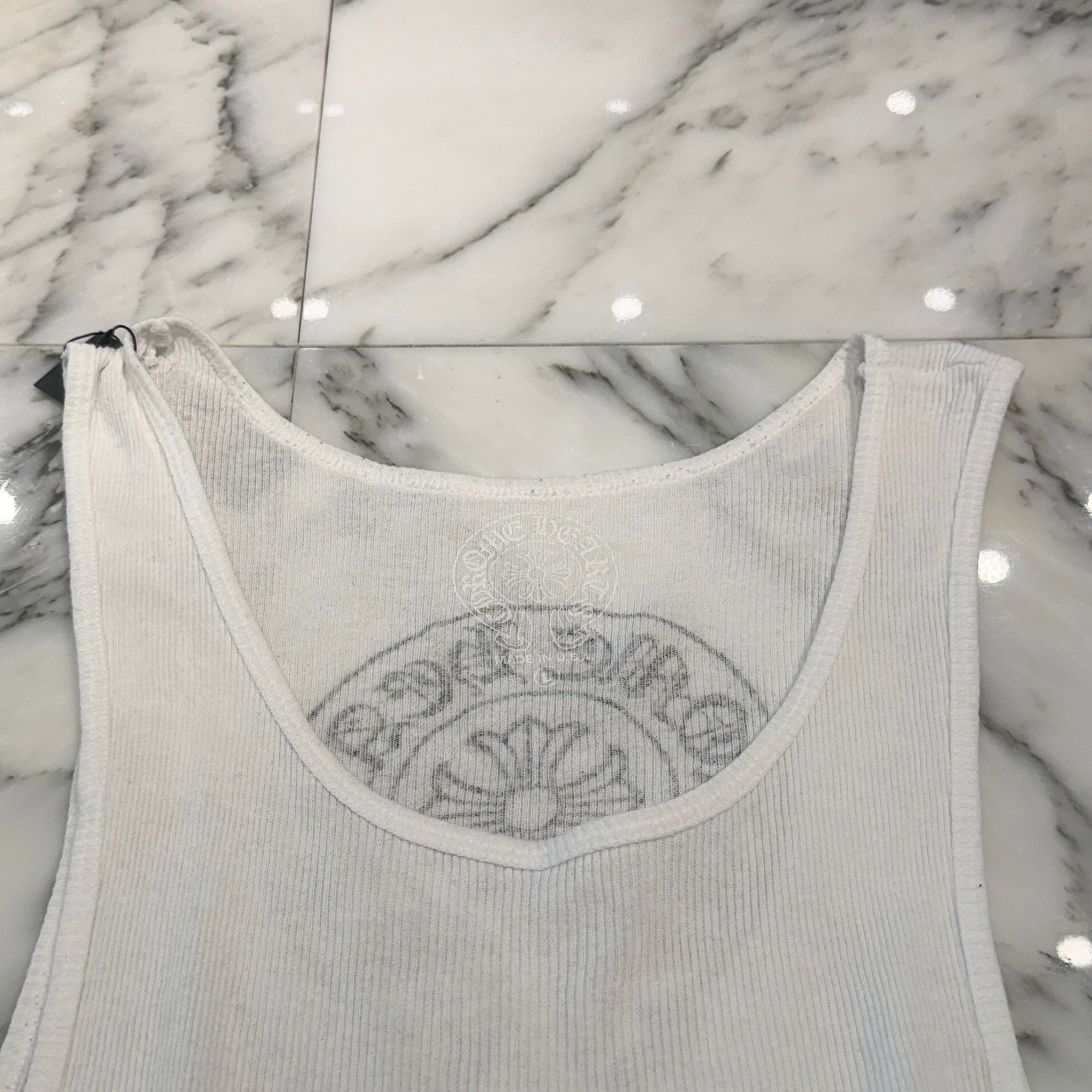 CHROME HEARTS Horseshoe Rib Tank Top Size L クロムハーツ ホースシュー リブ タンクトップ サイズL
