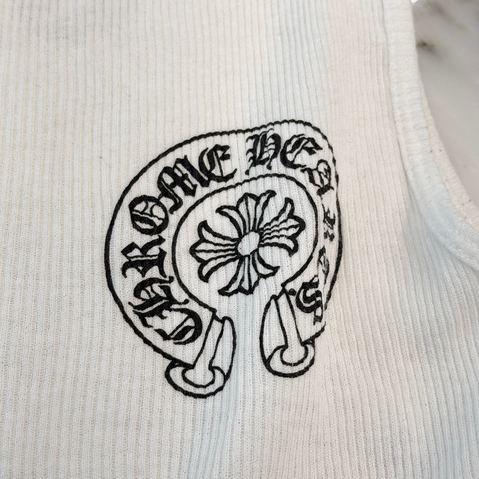 CHROME HEARTS Horseshoe Rib Tank Top Size L クロムハーツ ホースシュー リブ タンクトップ サイズL