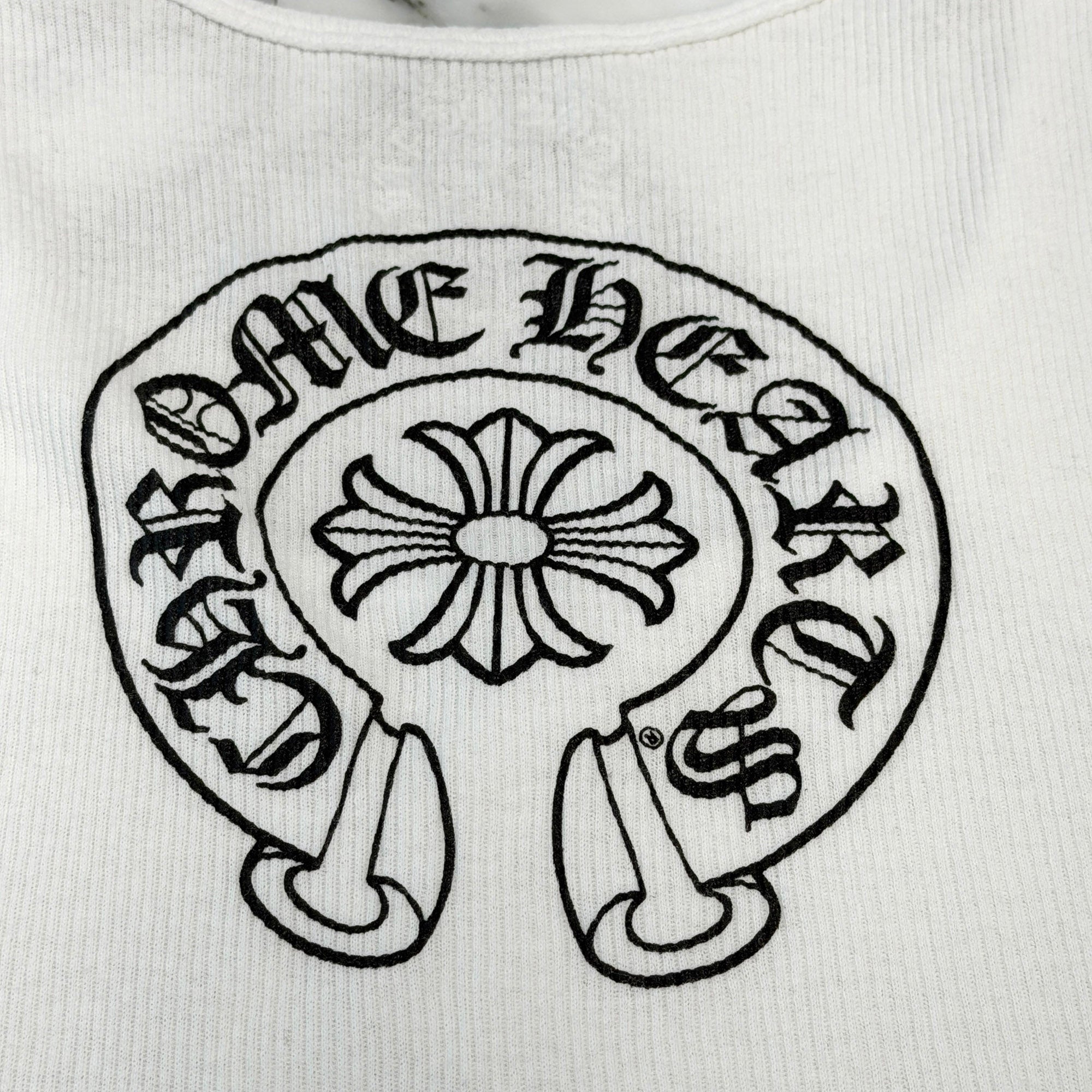 CHROME HEARTS Horseshoe Rib Tank Top Size L クロムハーツ ホースシュー リブ タンクトップ サイズL