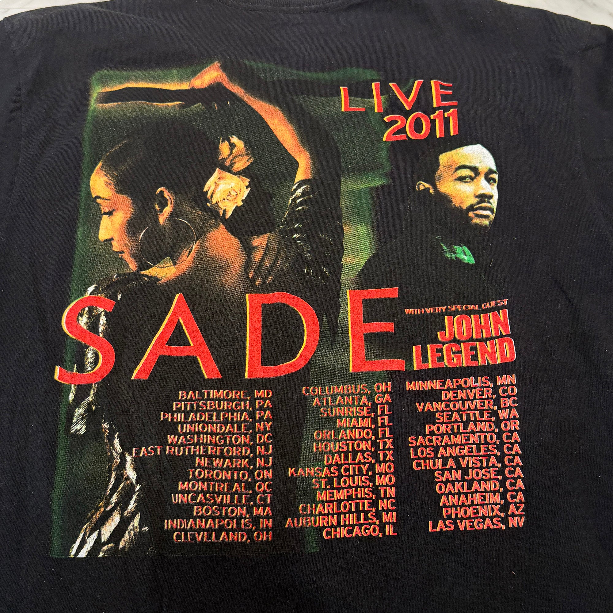 Vintage 00's Sade "Sade Live Tour 2011" Official S/S Tee ヴィンテージ 00's シャーデー "シャーデー ライブ ツアー2011" オフィシャル Tシャツ
