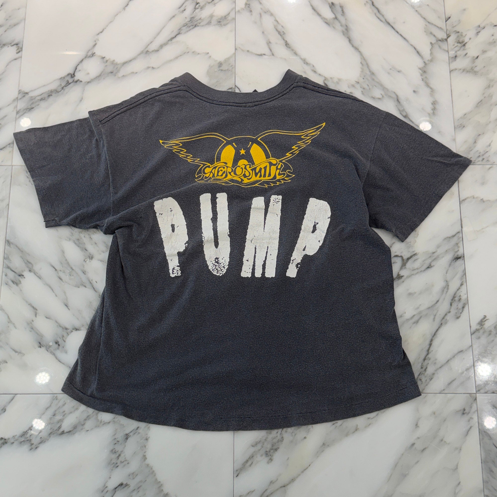 Vintage 90's AERO SMITH "PUMP World Tour 1989" BROCKUM S/S Tee Size L ヴィンテージ90's エアロスミス "ポンプ ワールドツアー1989" ブロッカム社製 Tシャツ サイズL