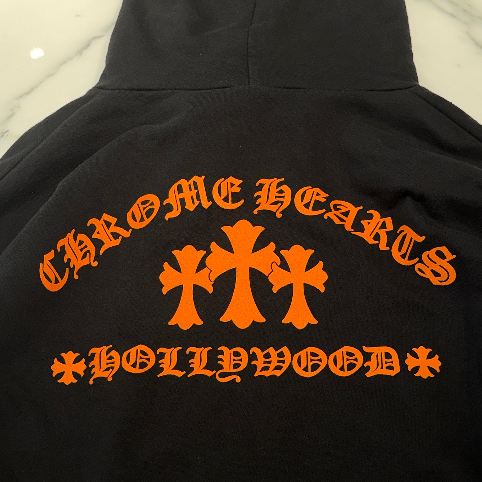 CHROME HEARTS King Taco 3 Cemetery Cross Print Pullover Hoodie Size L クロムハーツ キングタコ 3セメタリークロス プリント プルオーバーフーディー サイズL