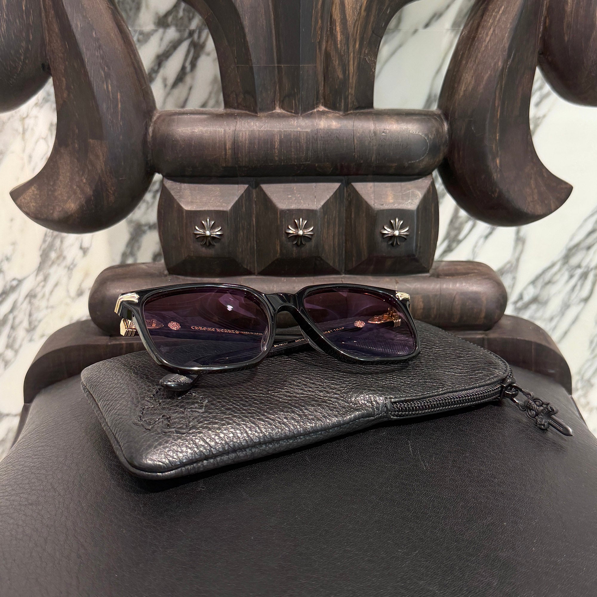 CHROME HEARTS THIRST TRAP Sunglasses Size 55口19-146 クロムハーツ サースト トラップ サングラス サイズ55口19-146