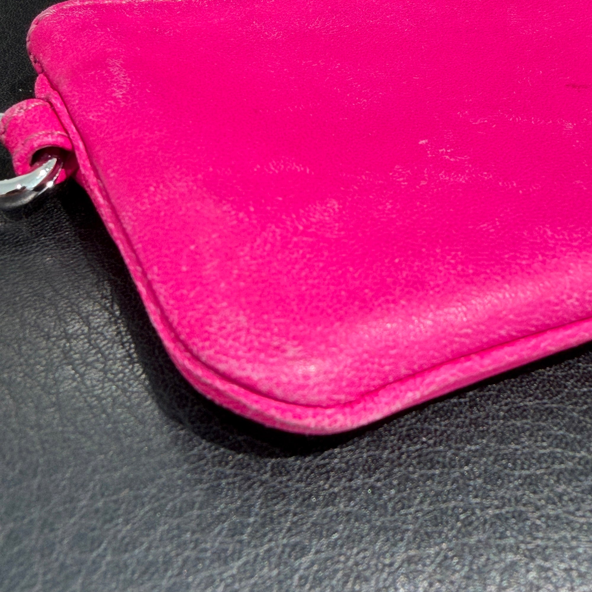 CHROME HEARTS Cross Leather Patch Zipper Tiny Change Purse Wallet クロムハーツ クロスレザーパッチ ジッパー タイニー チェンジパース ウォレット