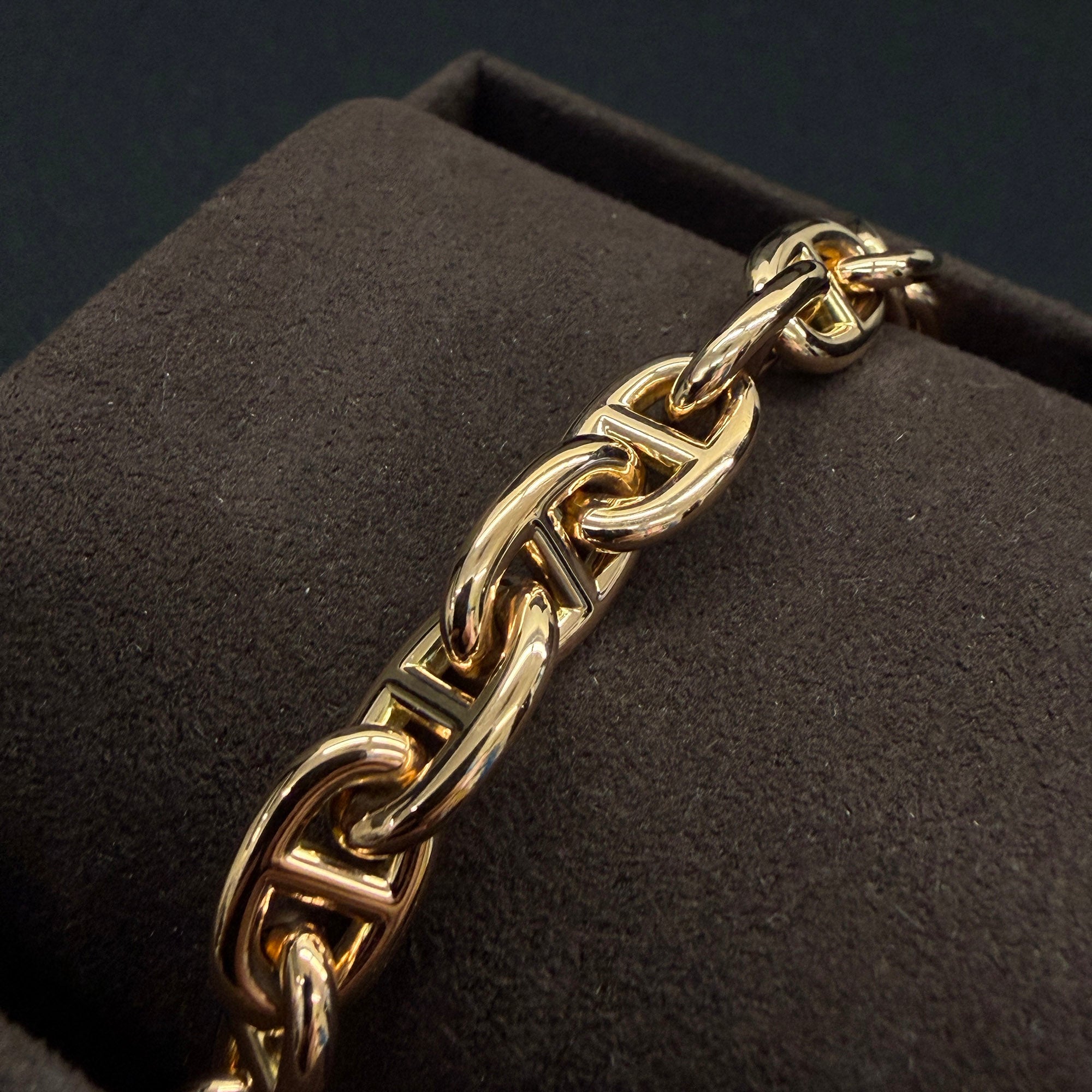 HERMES Au750 PG Chaine d’Ancre PM 18 エルメス Au750 PG シェーヌダンクル PM 18コマ