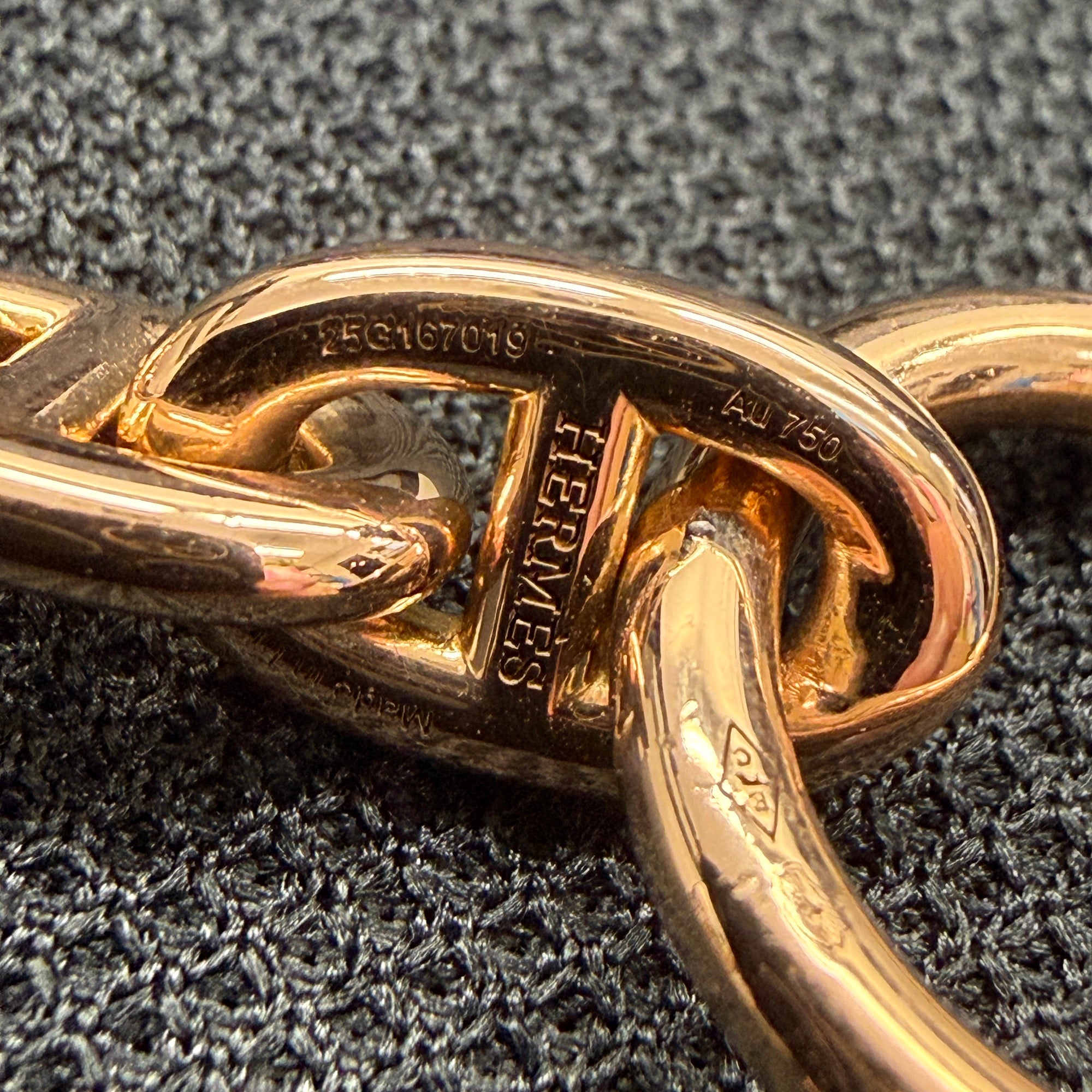 HERMES Au750 PG Chaine d’Ancre PM 18 エルメス Au750 PG シェーヌダンクル PM 18コマ
