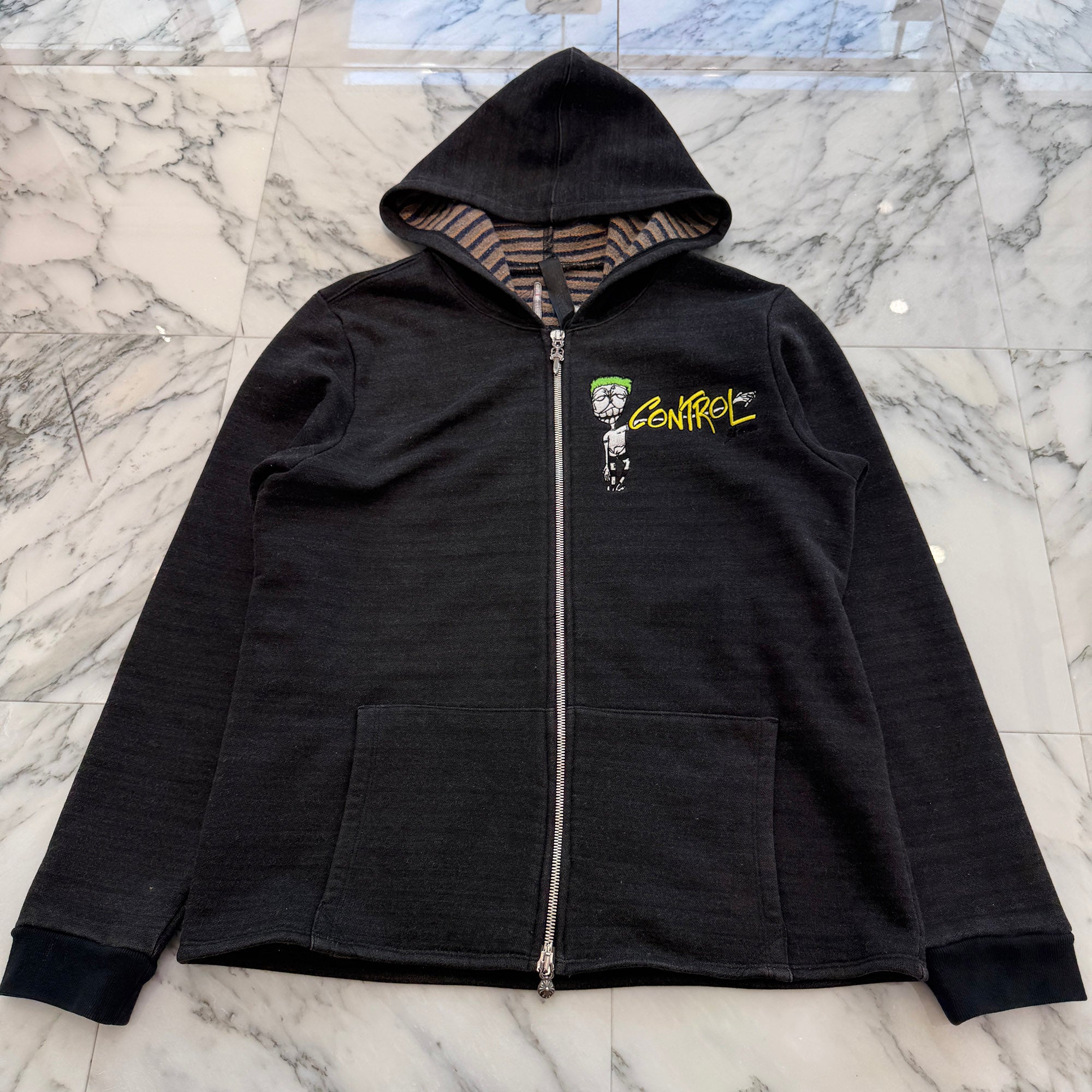 CHROME HEARTS × MATTY BOY Y NOT PPO Control Be Aware Zip Up Hoodie Size L クロムハーツ×マッティボーイ ワイノット PPO コントロール・ビー・アウェア ジップアップフーディ サイズL