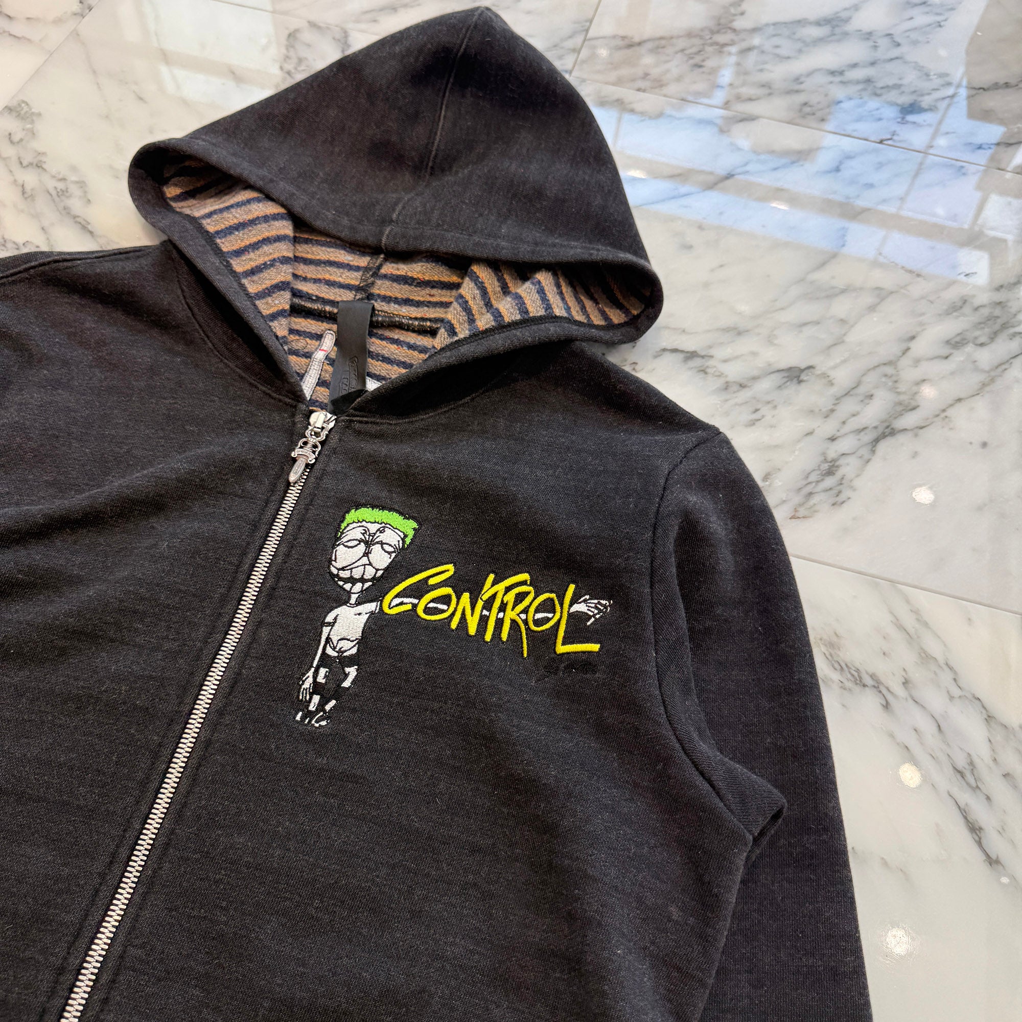 CHROME HEARTS × MATTY BOY Y NOT PPO Control Be Aware Zip Up Hoodie Size L クロムハーツ×マッティボーイ ワイノット PPO コントロール・ビー・アウェア ジップアップフーディ サイズL