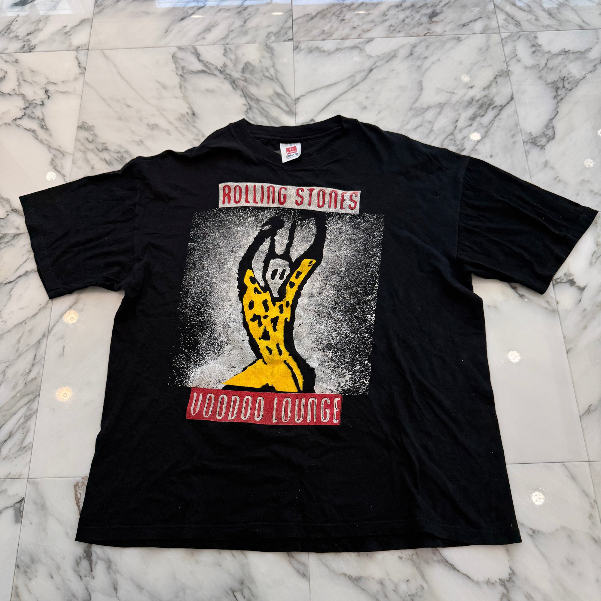 Vintage 90's The Rolling Stones "VOODOO LOUNGE BACK SPIKE TONGUE" Hanes S/S Tee Size XL ヴィンテージ 90's ローリング・ストーンズ "ブードゥー・ラウンジ・バック・スパイク・タング" ヘインズ社製 Tシャツ サイズXL