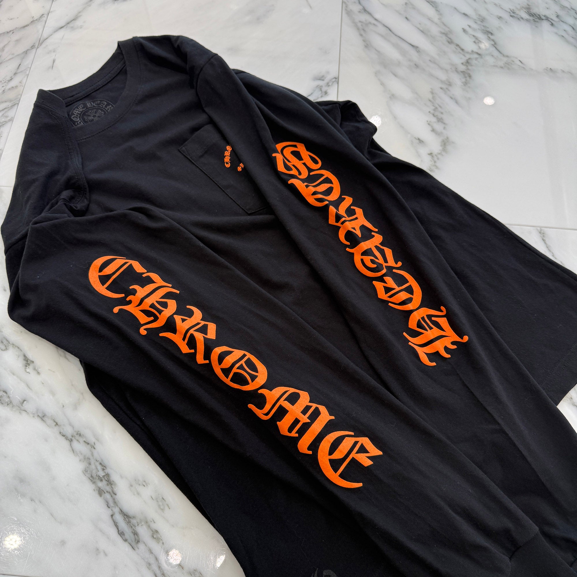 CHROME HEARTS King Taco 3 Cemetery Cross Print Long Sleeve Tee Size M クロムハーツ キングタコ 3 セメタリークロス プリント ロングスリーブ Tシャツ サイズM