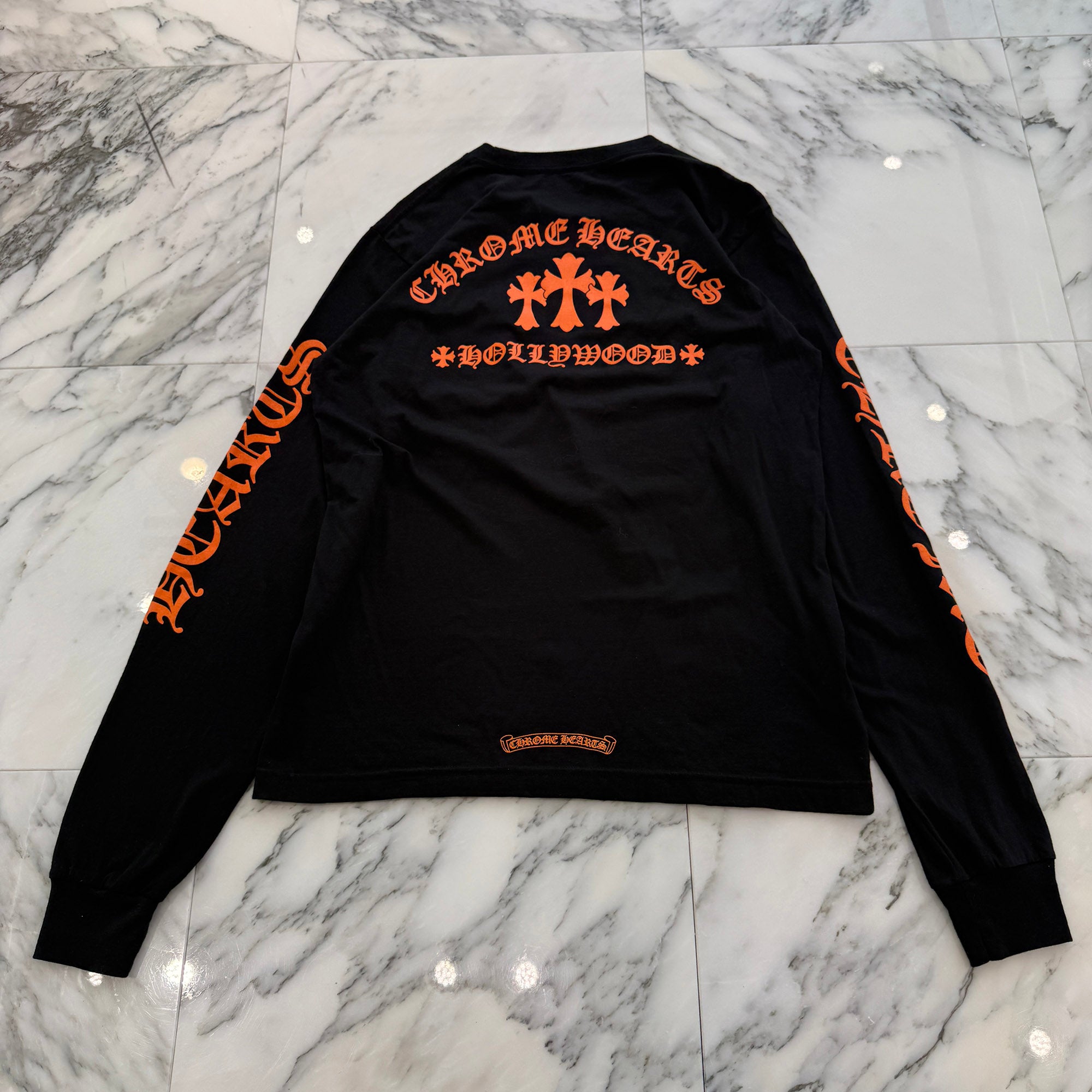 CHROME HEARTS King Taco 3 Cemetery Cross Print Long Sleeve Tee Size M クロムハーツ キングタコ 3 セメタリークロス プリント ロングスリーブ Tシャツ サイズM