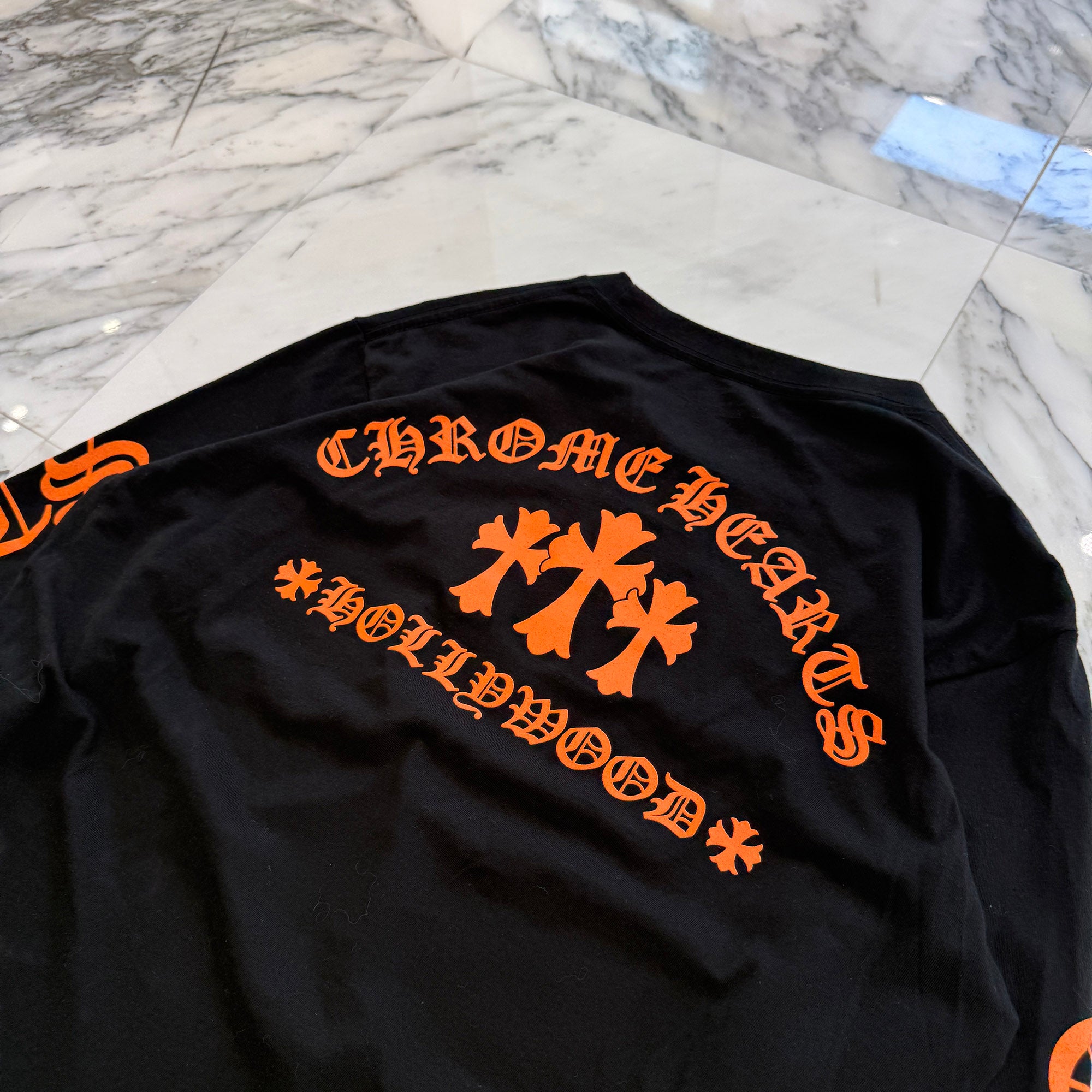 CHROME HEARTS King Taco 3 Cemetery Cross Print Long Sleeve Tee Size M クロムハーツ キングタコ 3 セメタリークロス プリント ロングスリーブ Tシャツ サイズM