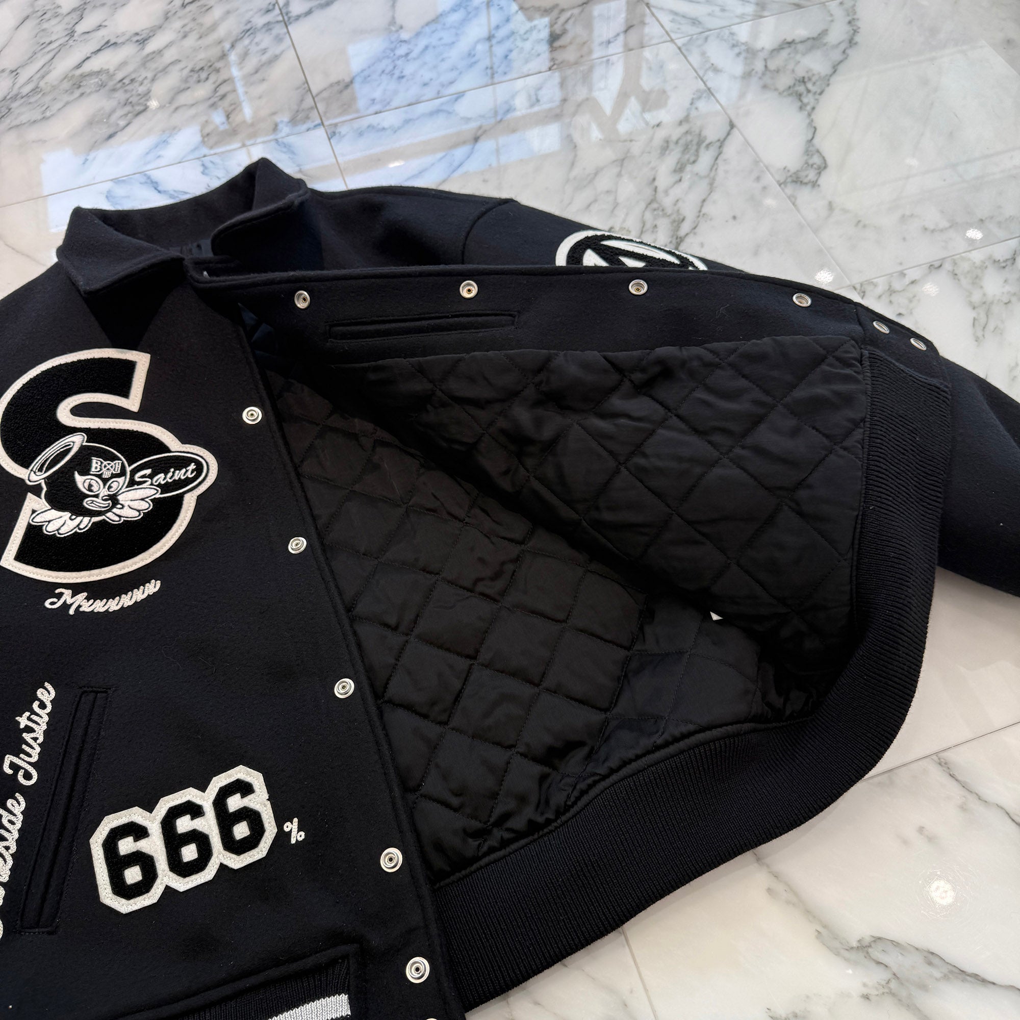 SAINT Mxxxxxx × BOUNTY HUNTER 2026SS SNT HUNTER Varsity Jacket SM-MK8-0000-C34 Size XXL セントマイケル×バウンティーハンター セントハンター バーシティジャケット サイズXXL