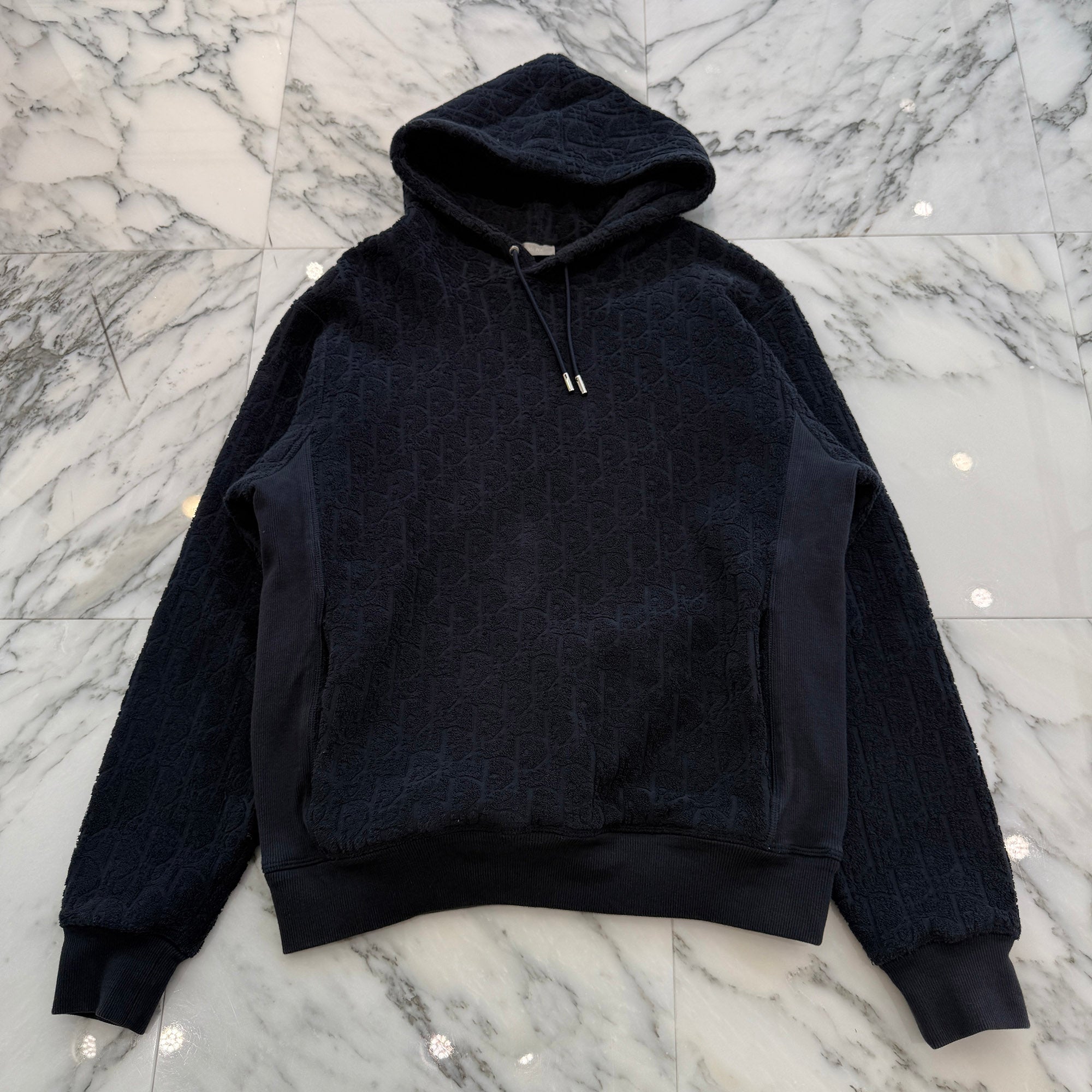 DIOR 2022SS Oblique Terry Cotton Jacquard Pullover Hoodie 113J631A0684 Size L ディオール オブリーク テリー コットン ジャカード プルオーバーフーディ サイズL