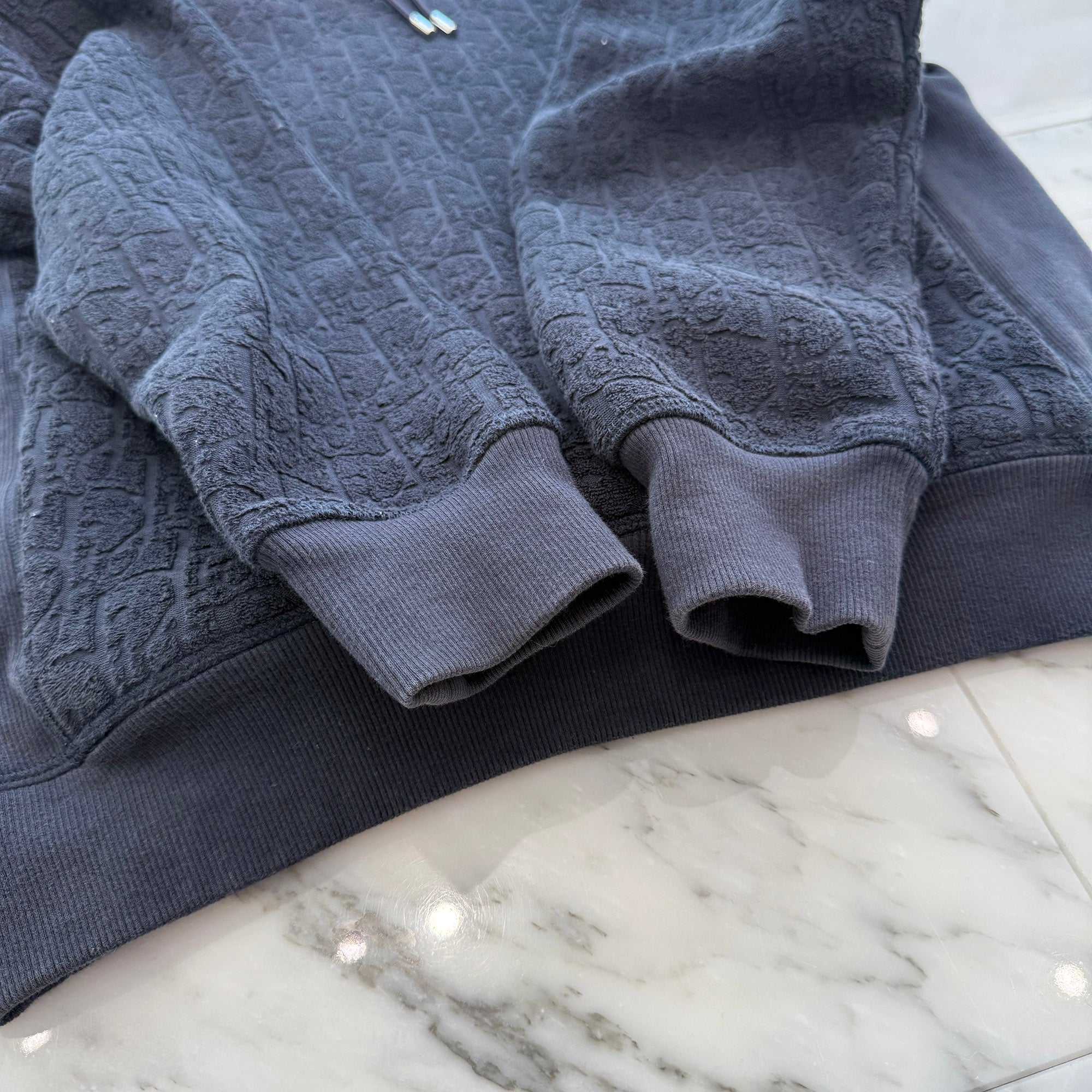 DIOR 2022SS Oblique Terry Cotton Jacquard Pullover Hoodie 113J631A0684 Size L ディオール オブリーク テリー コットン ジャカード プルオーバーフーディ サイズL