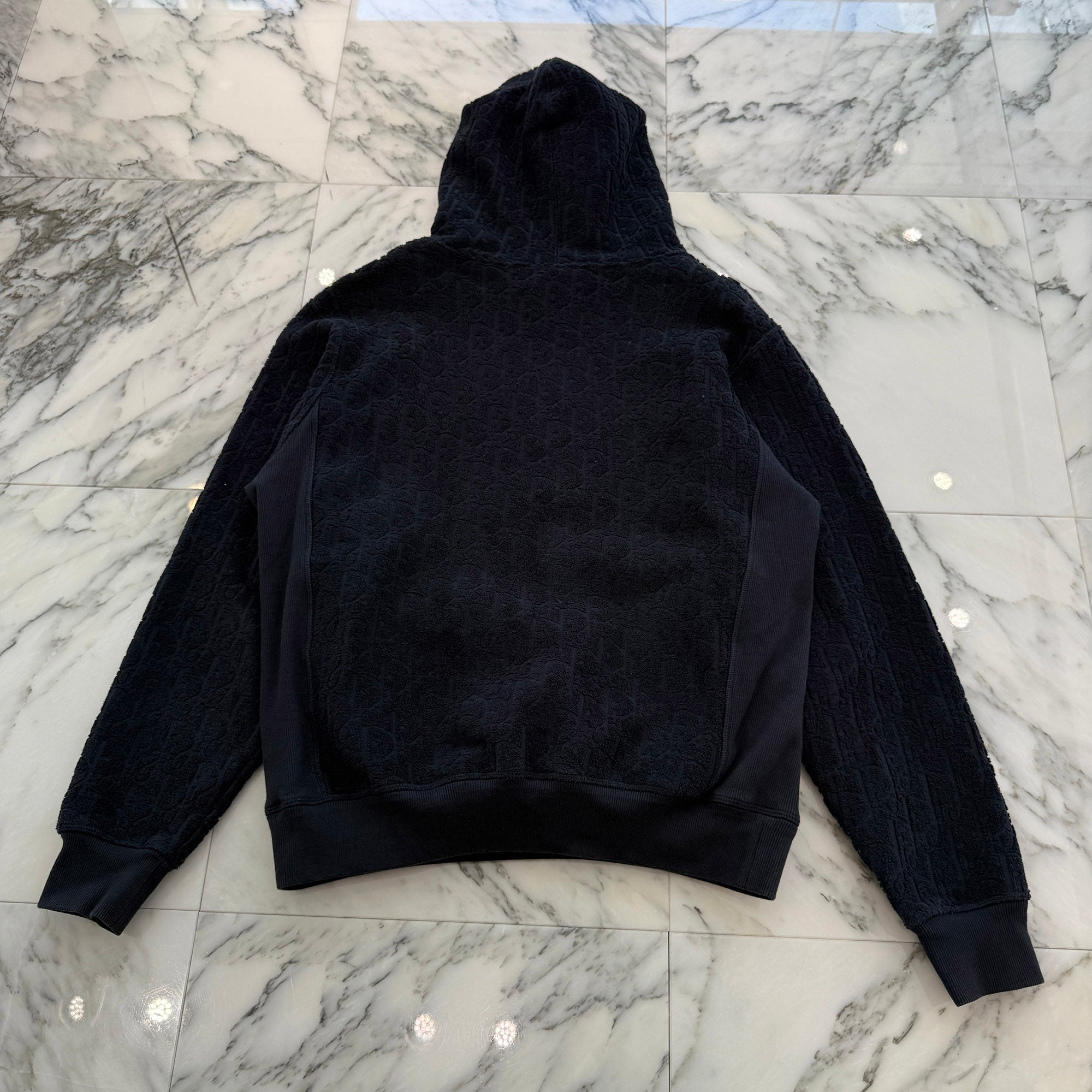 DIOR 2022SS Oblique Terry Cotton Jacquard Pullover Hoodie 113J631A0684 Size L ディオール オブリーク テリー コットン ジャカード プルオーバーフーディ サイズL