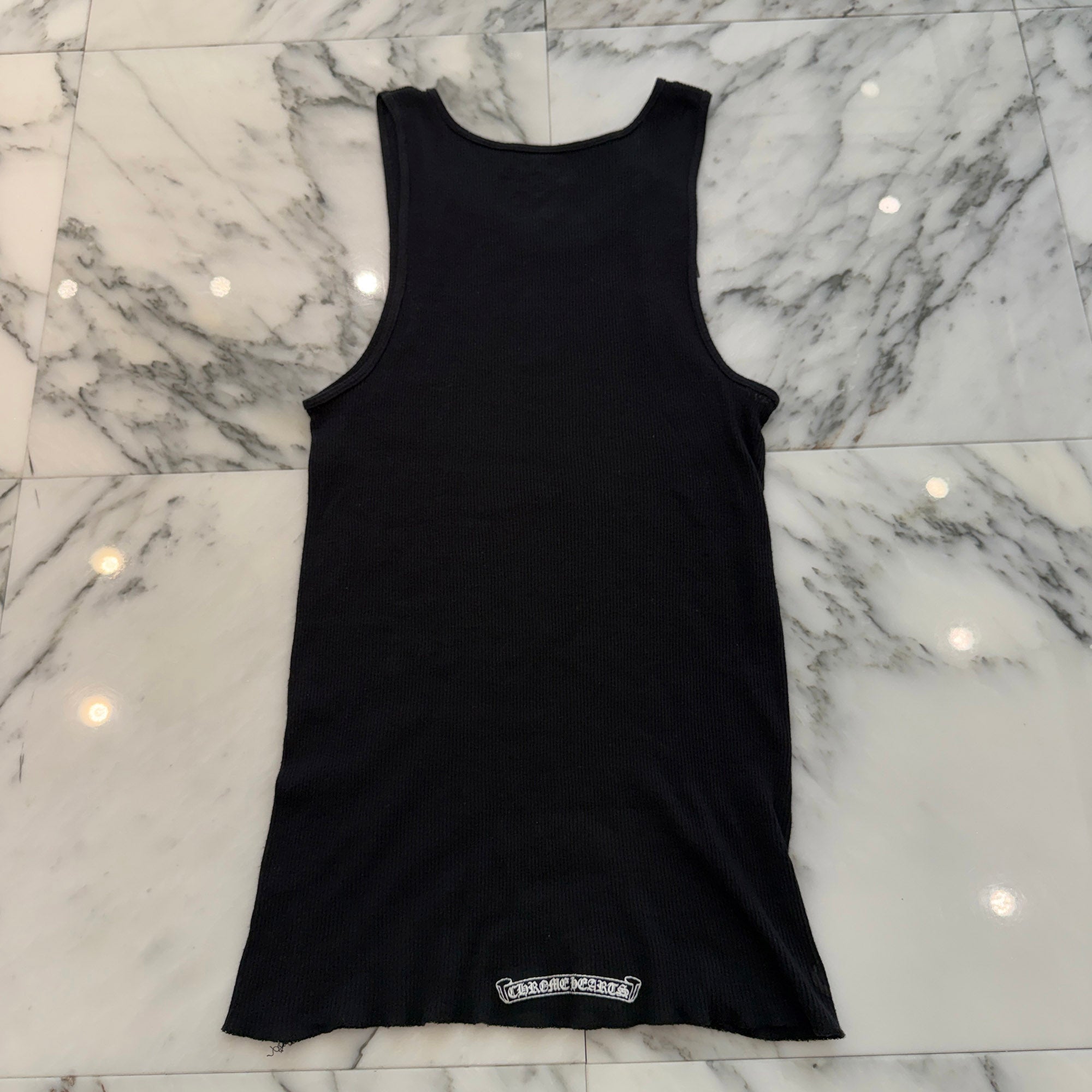 CHROME HEARTS Hairy Cross Rib Tank Top Size L クロムハーツ ヘイリークロス リブ タンクトップ サイズL